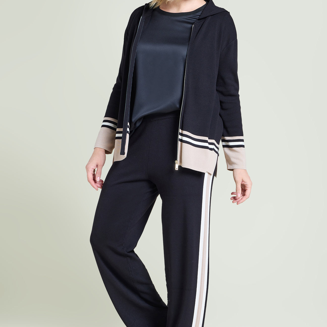 PANTALONI PULL-ON IN MAGLIA CON BANDE