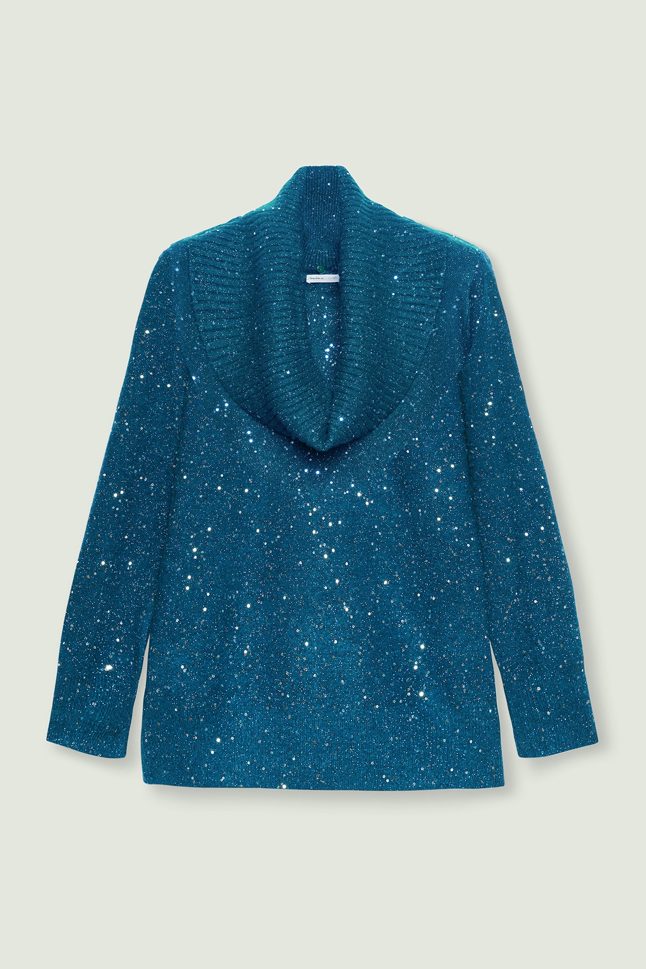 MAGLIA FULL PAILLETTES CON COLLO STACCABILE