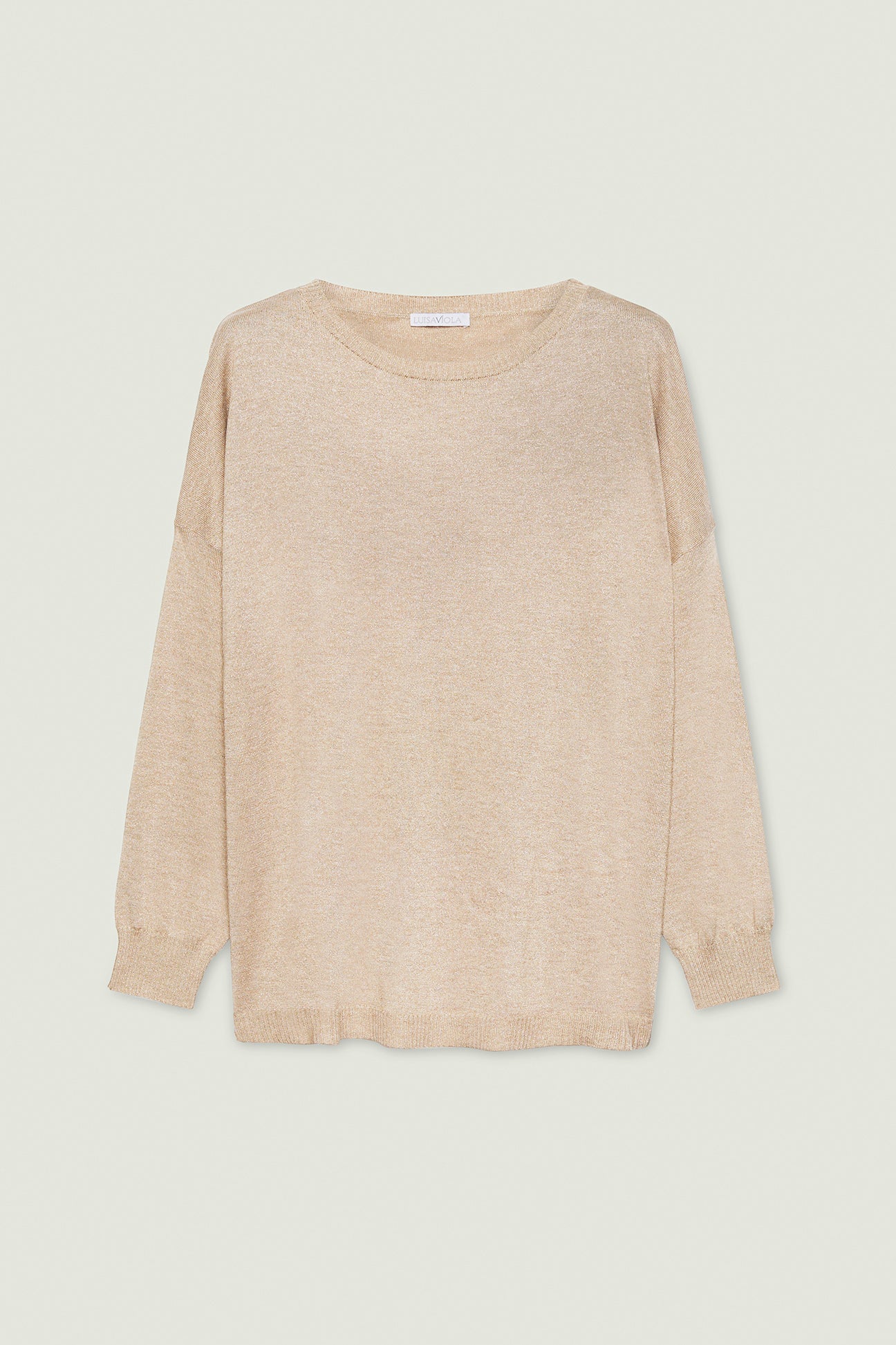 MAGLIA SHINY CON COLLO STACCABILE