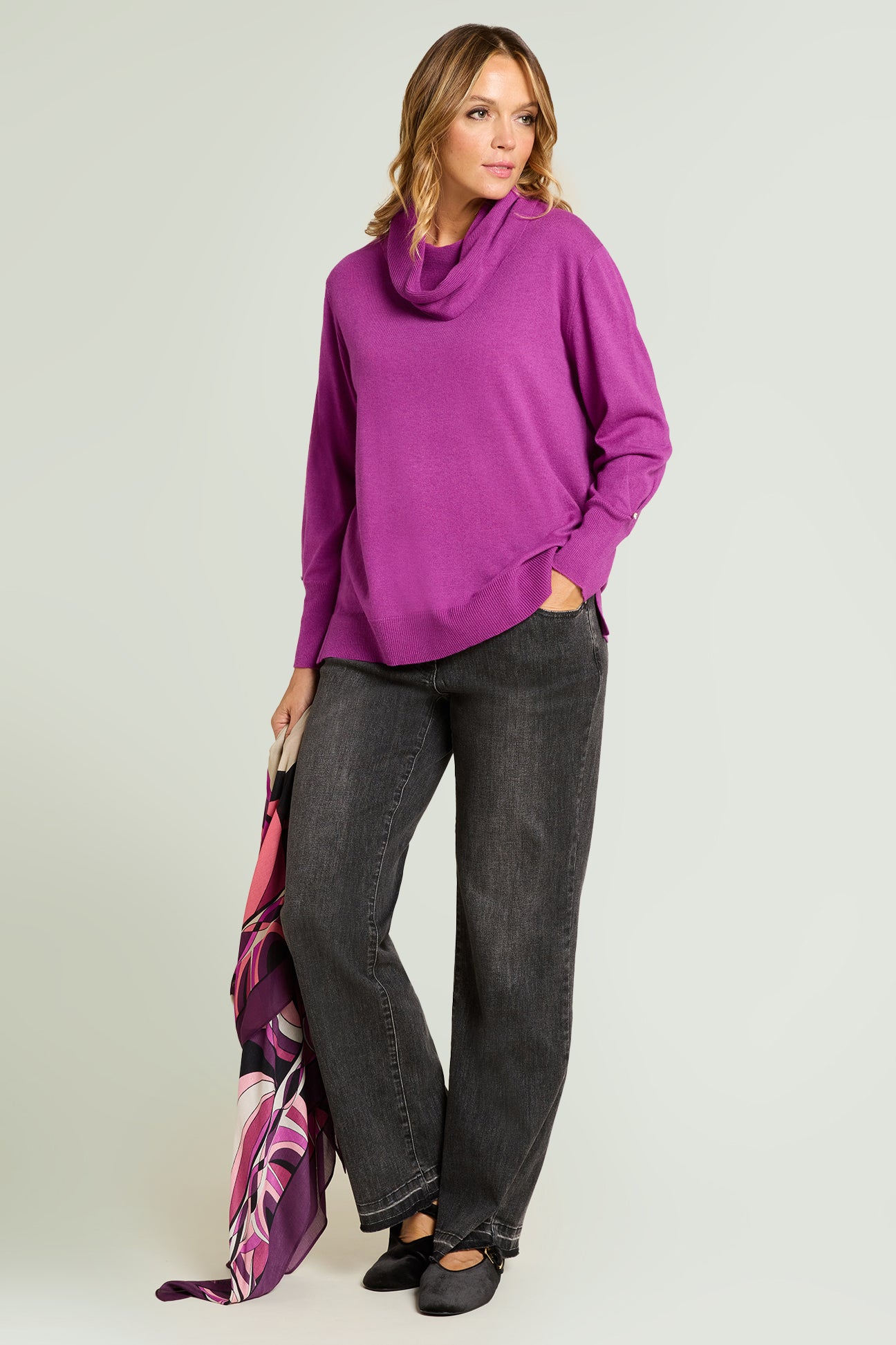 MAGLIA CON COLLO AD ANELLO