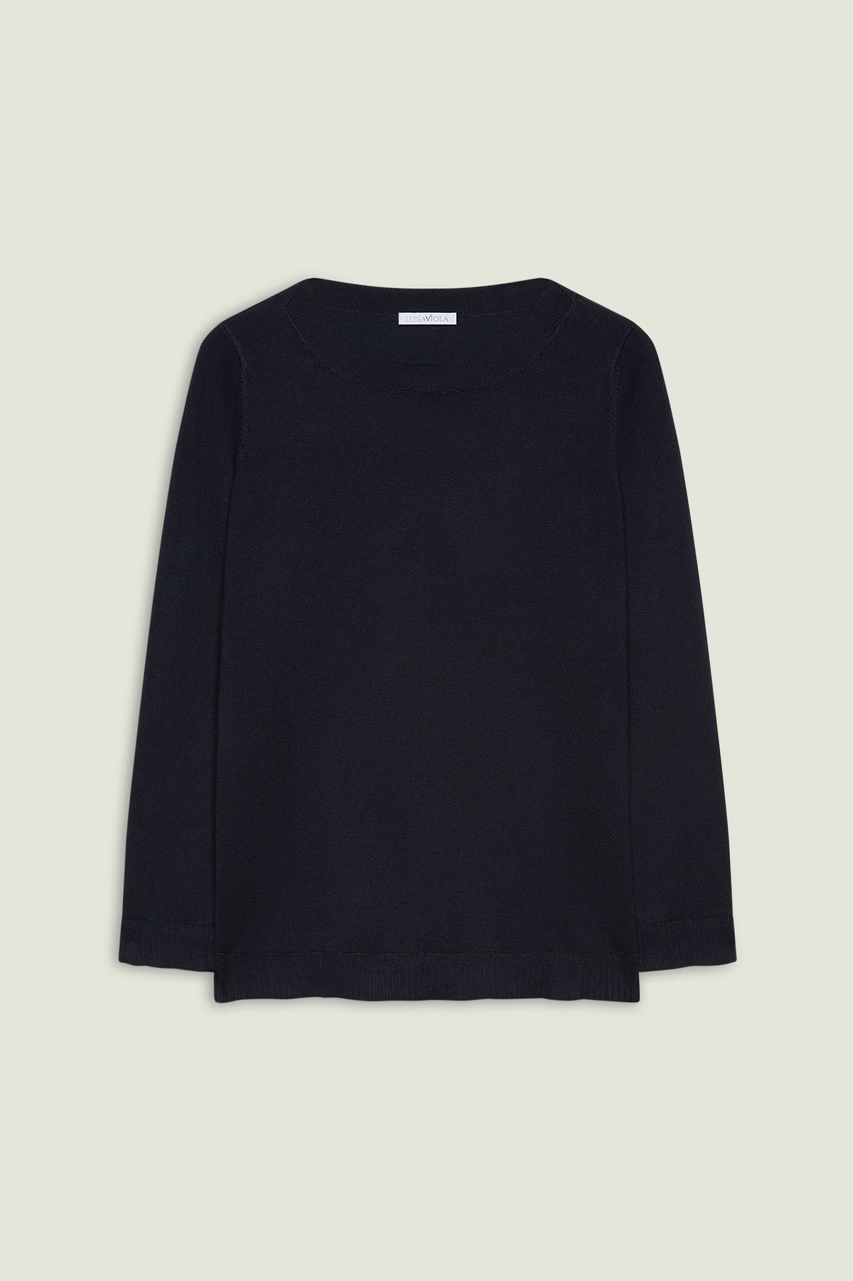 MAGLIA IN VISCOSA COMFORT CON SCOLLO A BARCHETTA