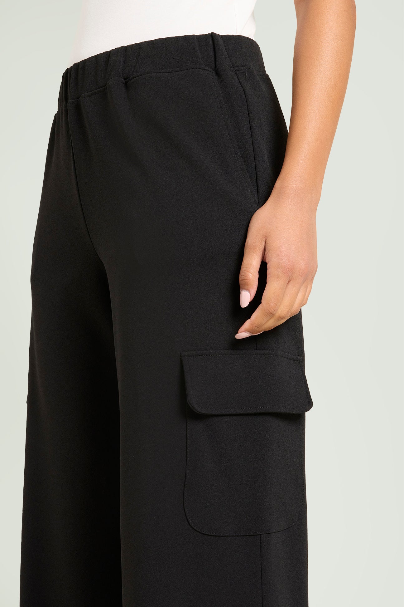 PANTALONI PULL-ON CARGO IN SCUBA CREPE