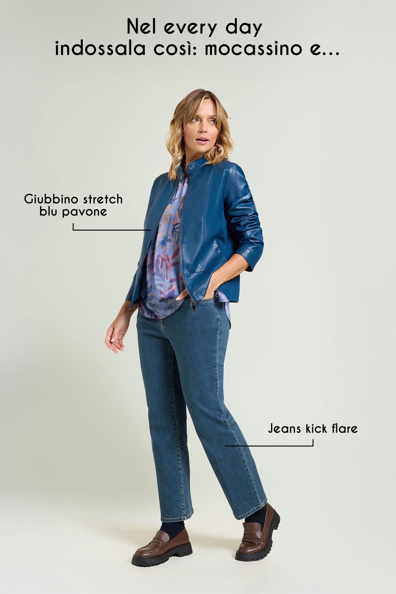 BLUSA IN SATIN STAMPATO