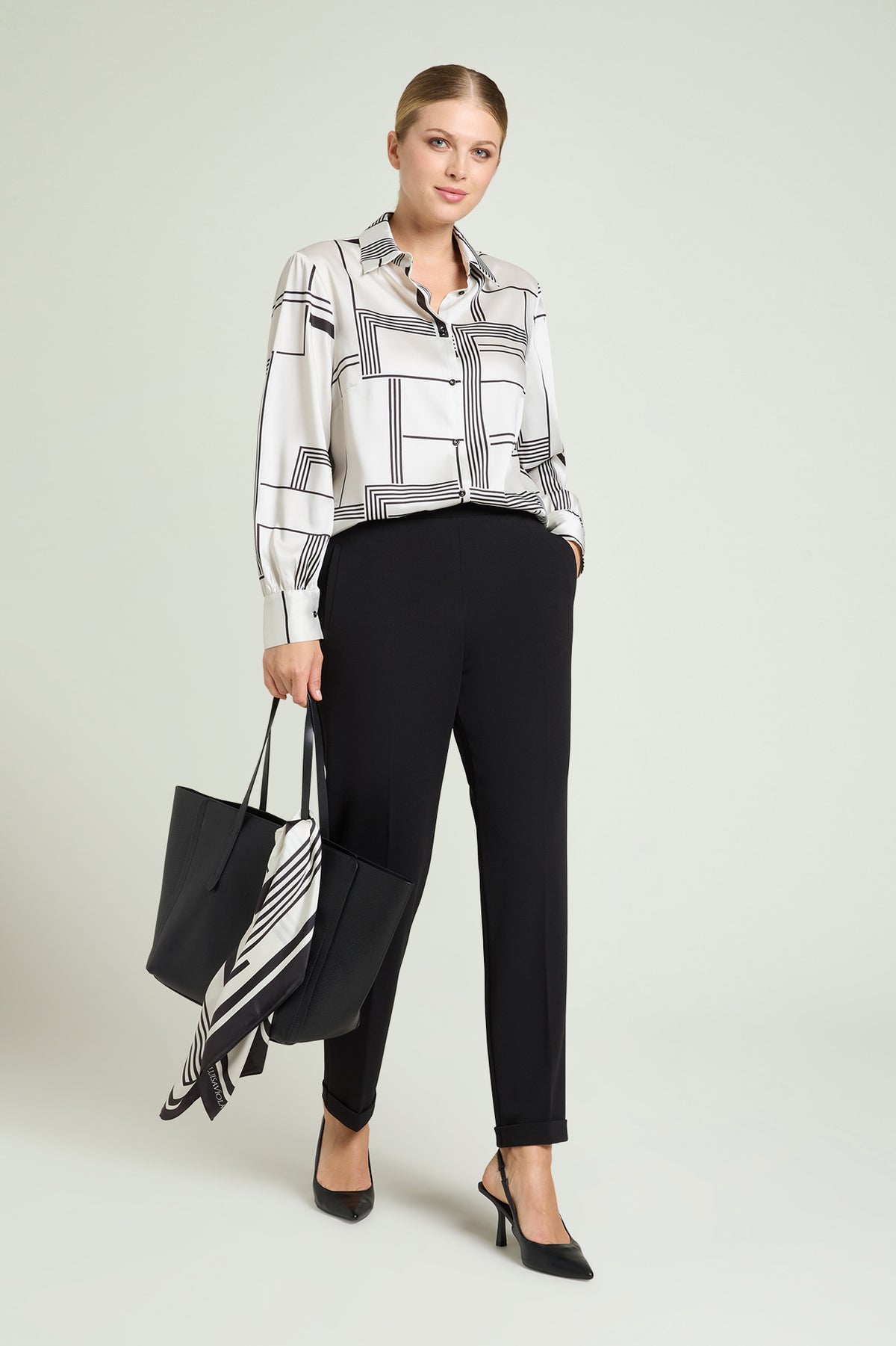 CAMICIA IN  SATIN STAMPATO