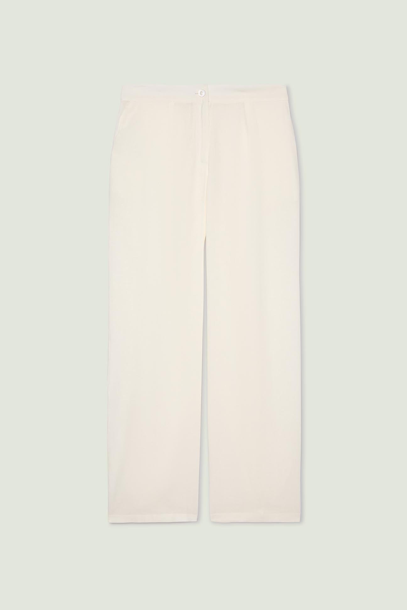 PANTALONI AMPI IN LINO-VISCOSA