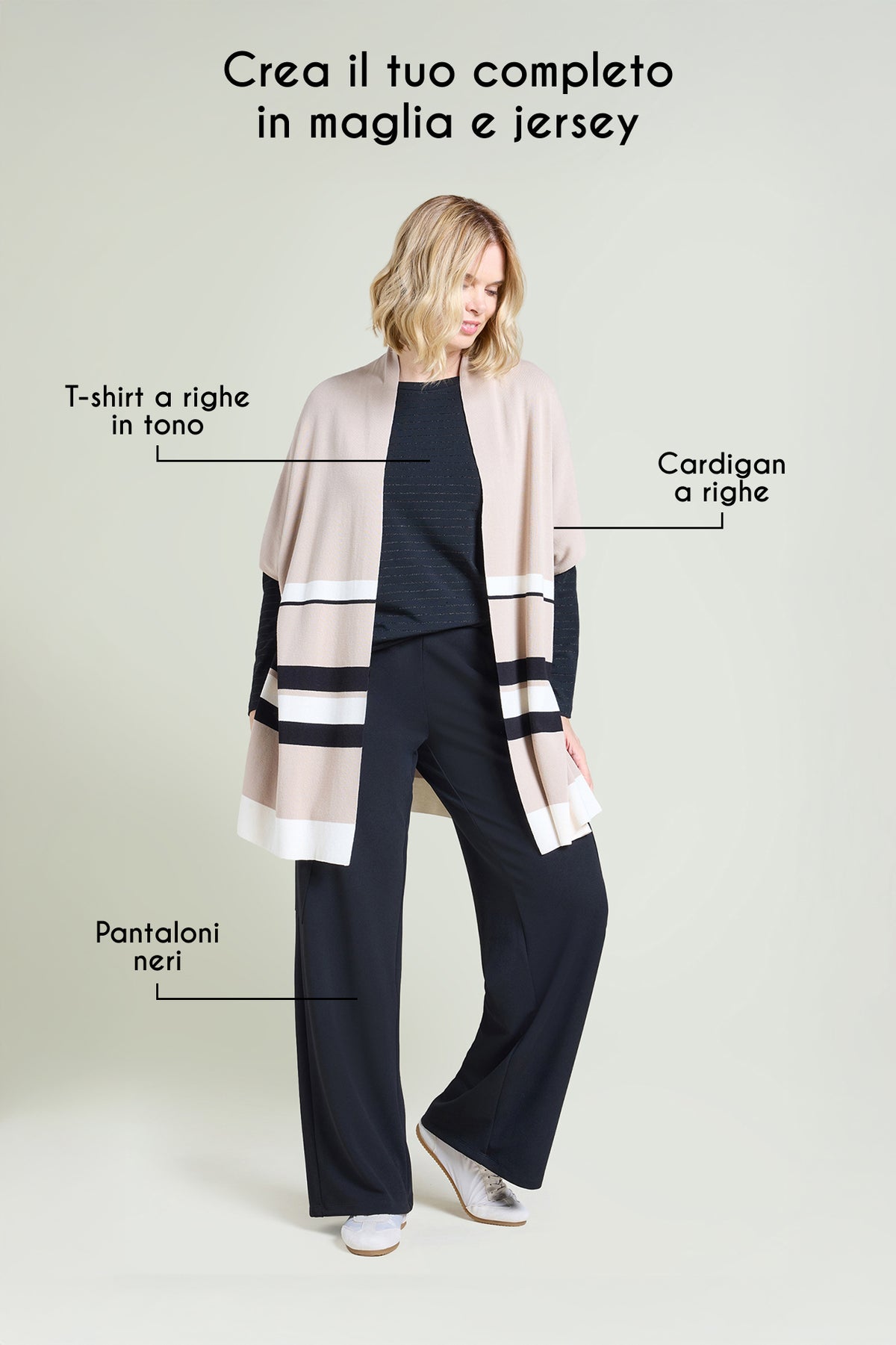 CARDIGAN A RIGHE COLOR BLOCK