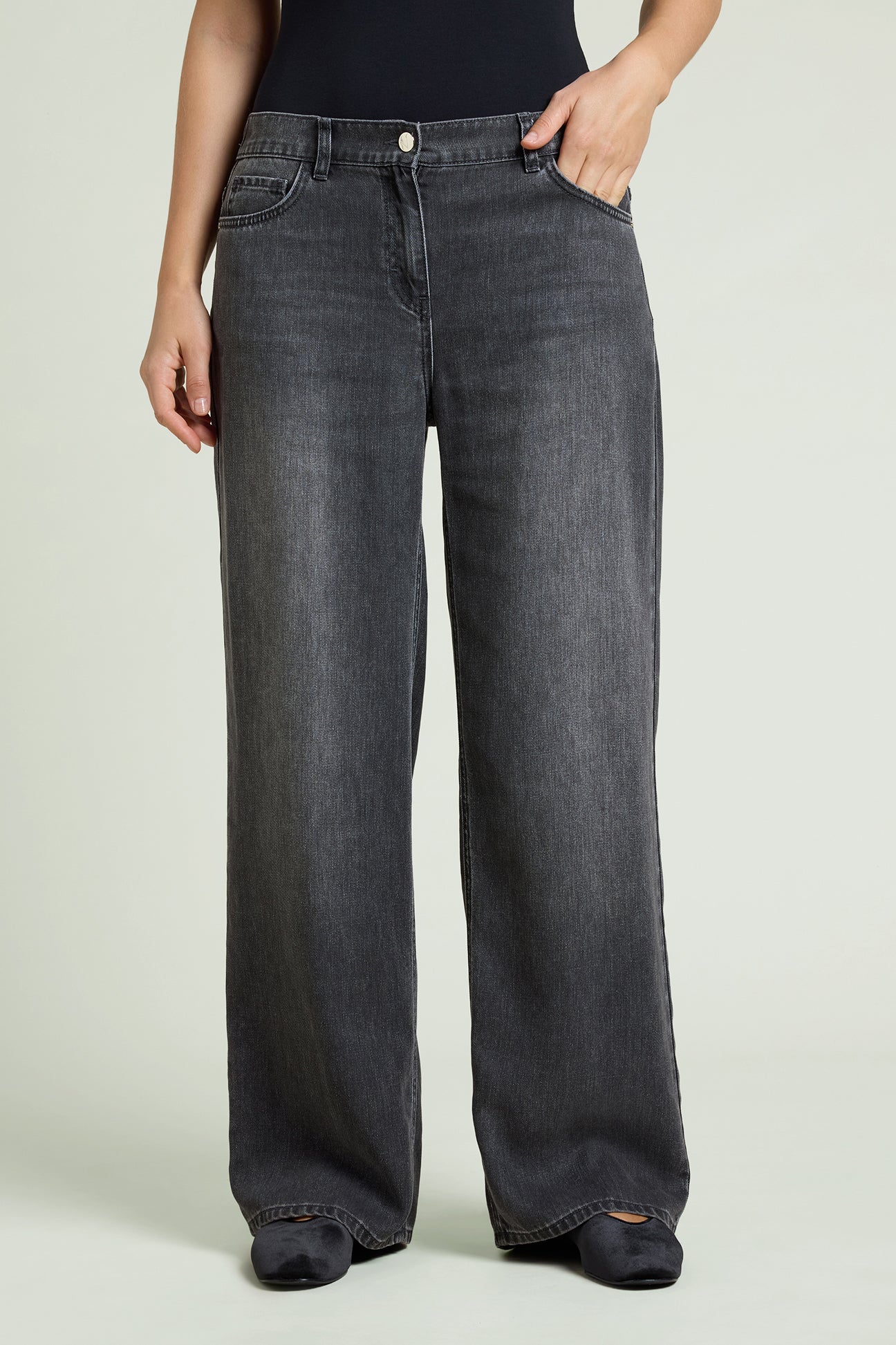 PANTALONI 5 TASCHE WIDE LEG