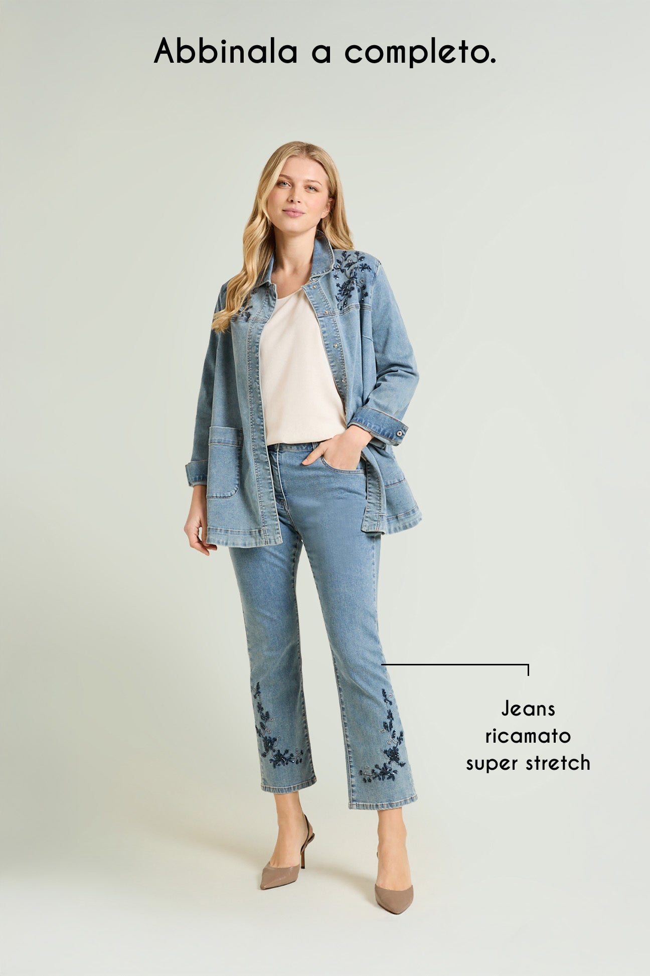 GIACCA IN DENIM RICAMATA