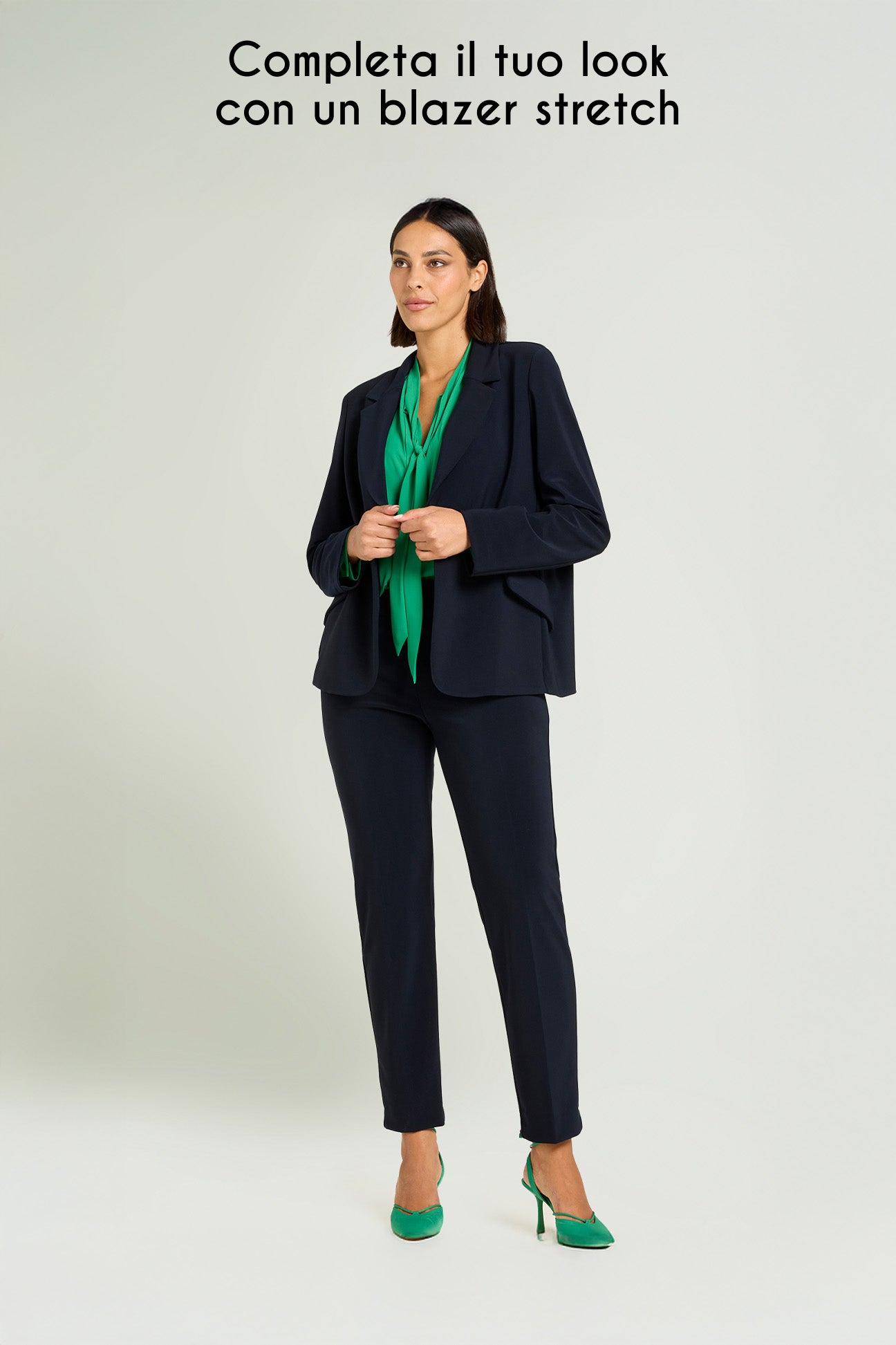PANTALONI PULL-ON SKINNY IN COMPATTO STRETCH