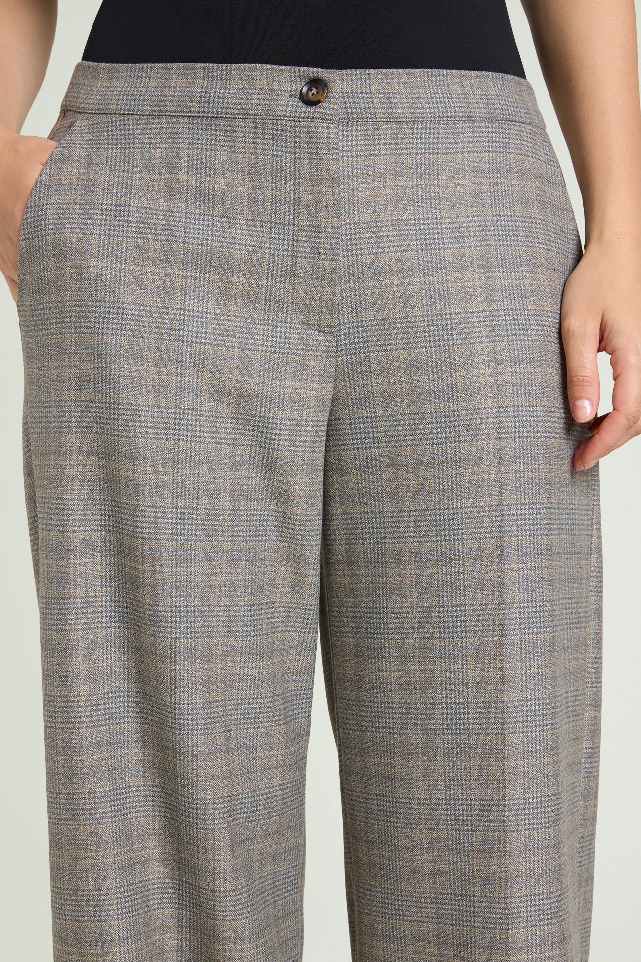 PANTALONI WIDE LEG IN GALLES