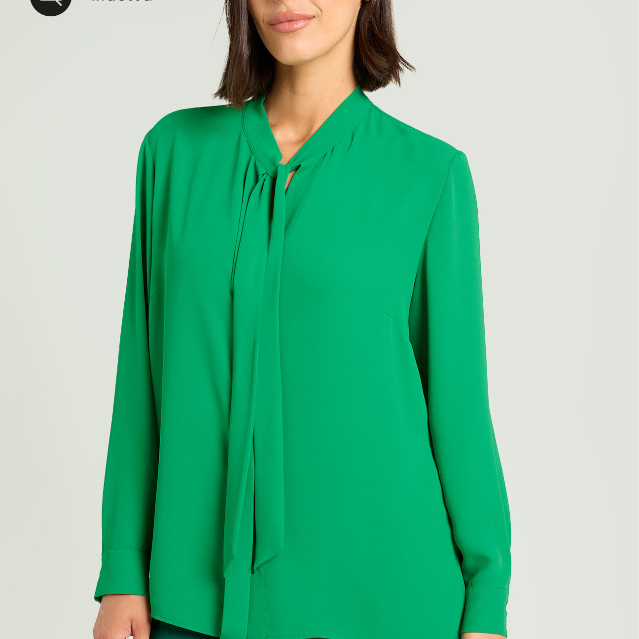 BLUSA IN DOPPIA GEORGETTE CON SCIARPINA