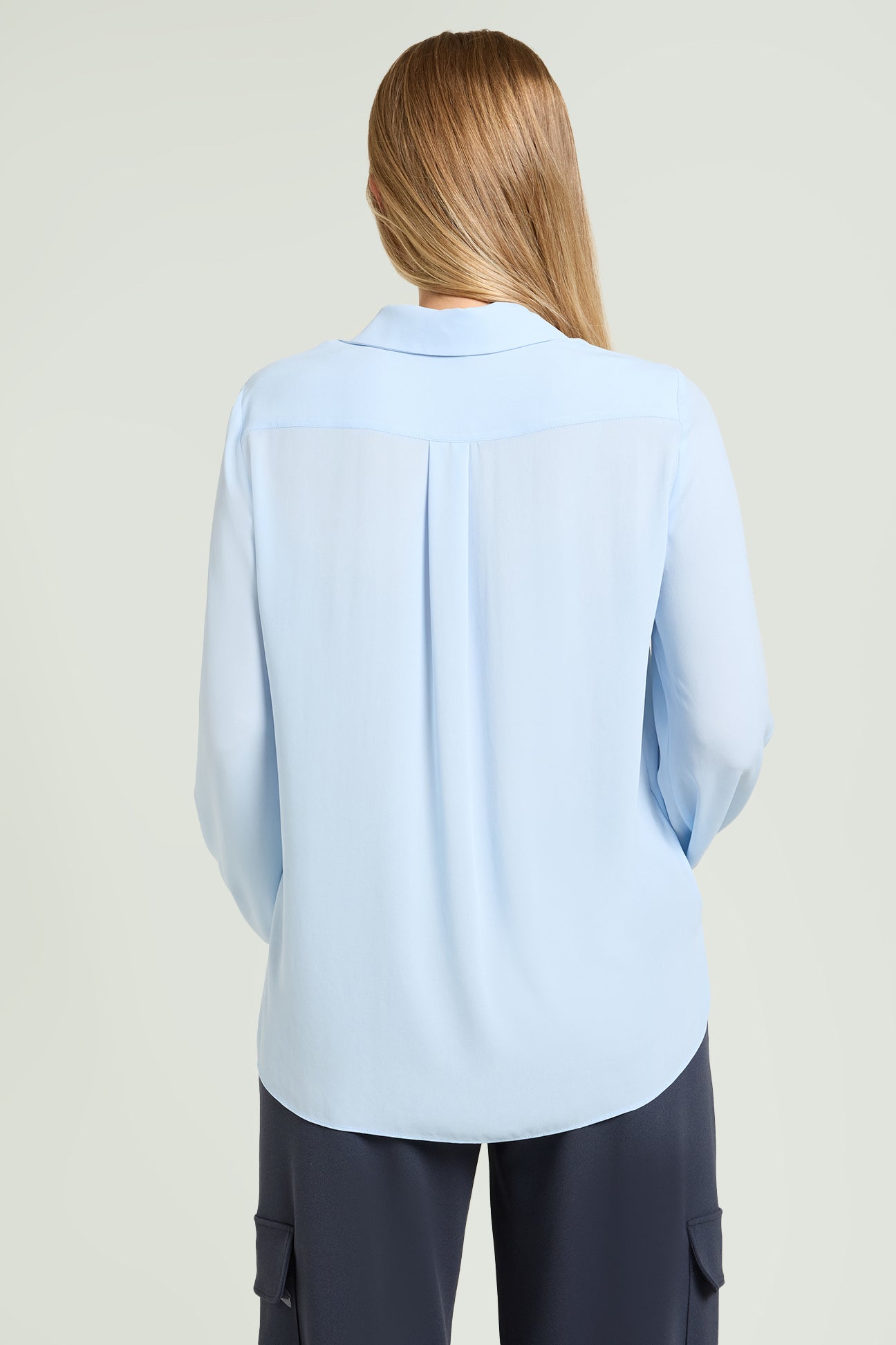 CAMICIA POLO IN DOPPIA GEORGETTE