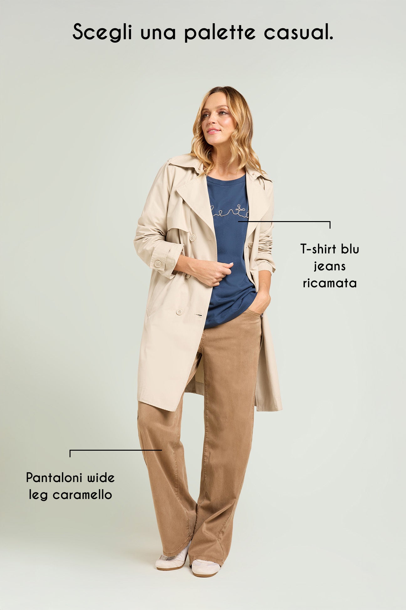 TRENCH CON COLLO RICAMATO