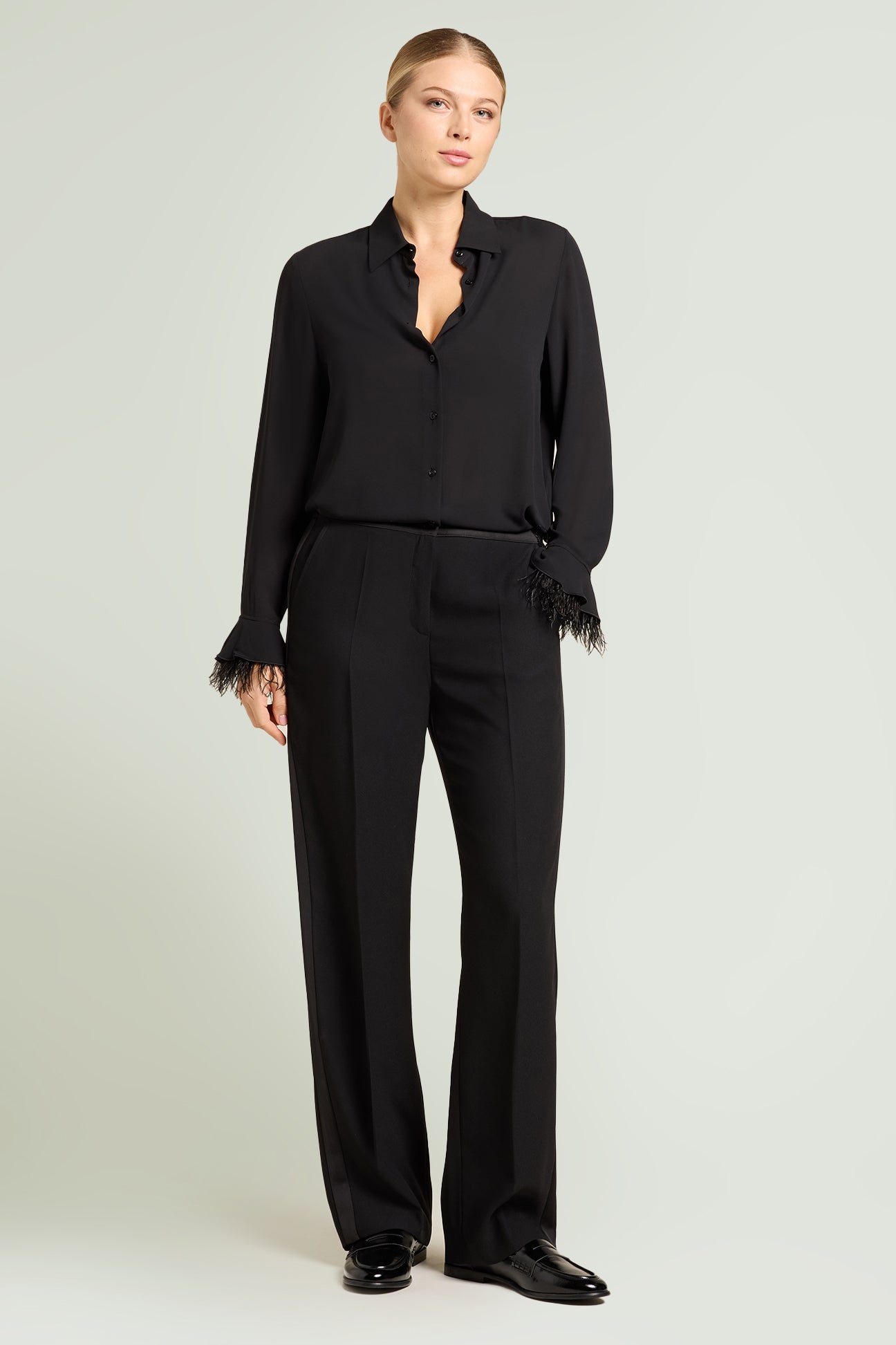 CAMICIA CON POLSI IN MARABU'