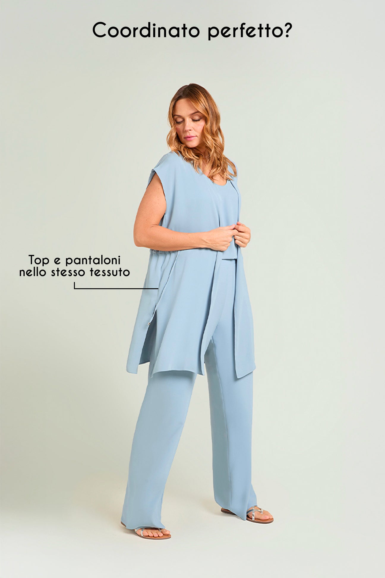GILET IN TESSUTO FLUIDO SILKY TOUCH