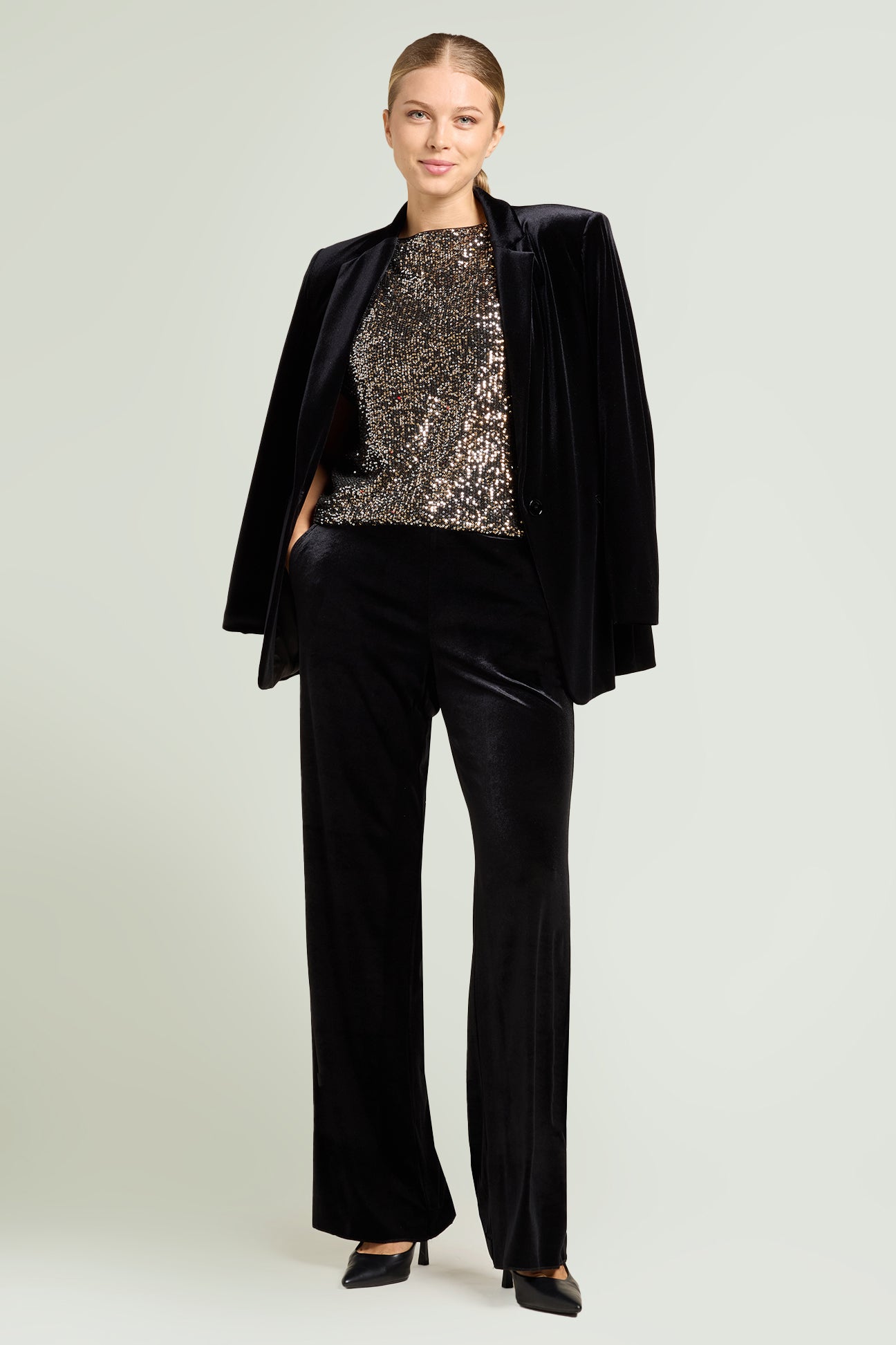 BLAZER IN VELLUTO STRETCH