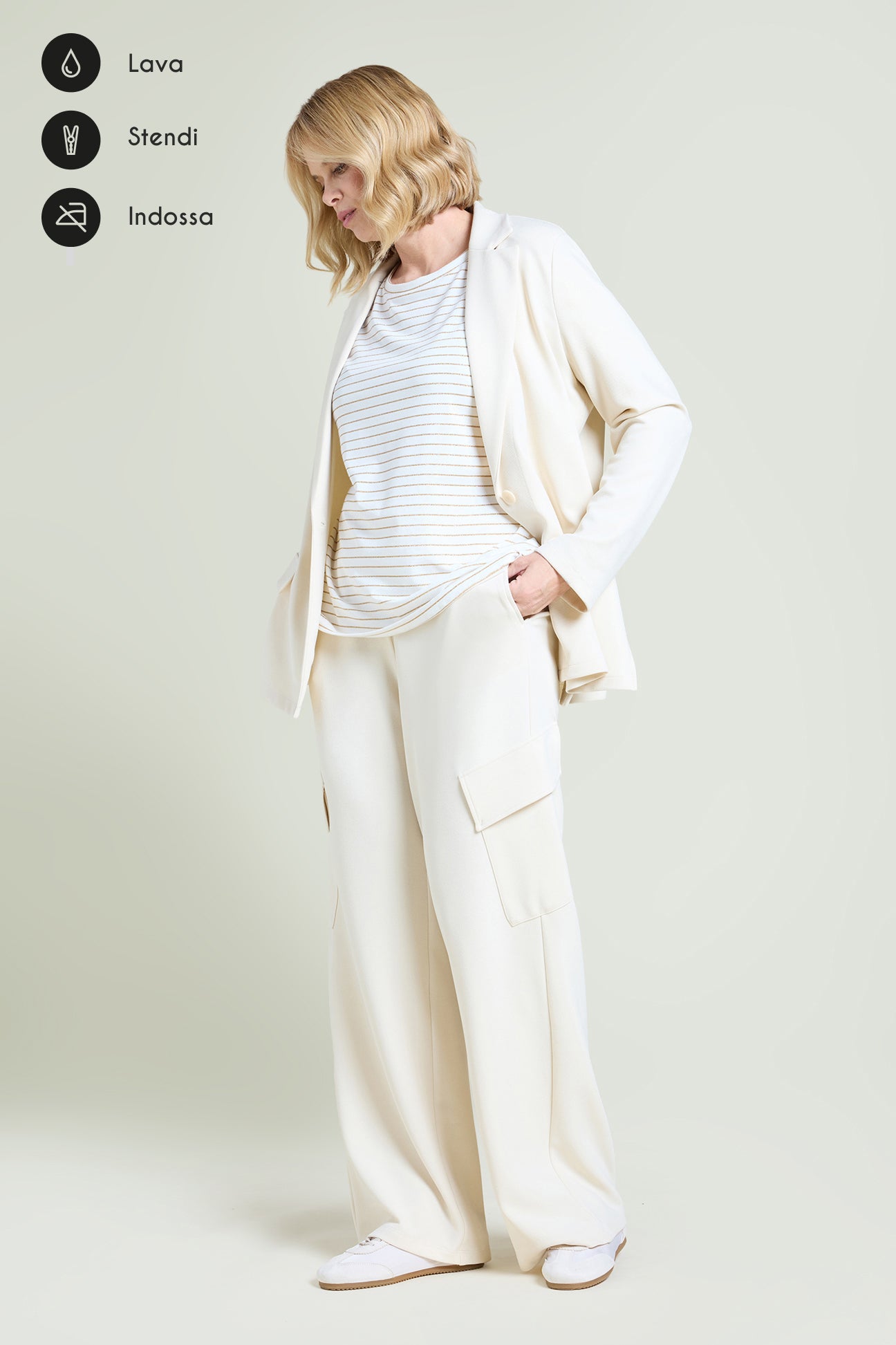 PANTALONI CARGO IN SCUBA TWILL