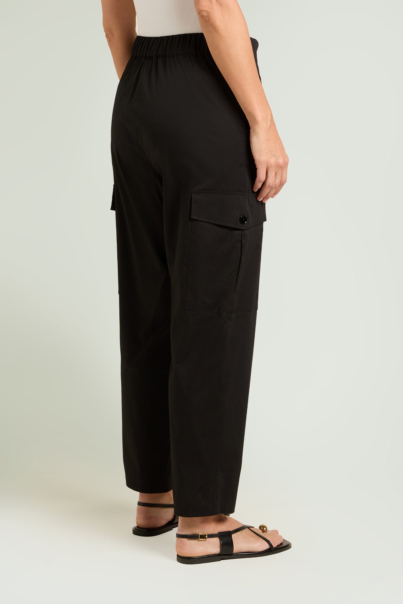 PANTALONI CARGO IN POPELINE