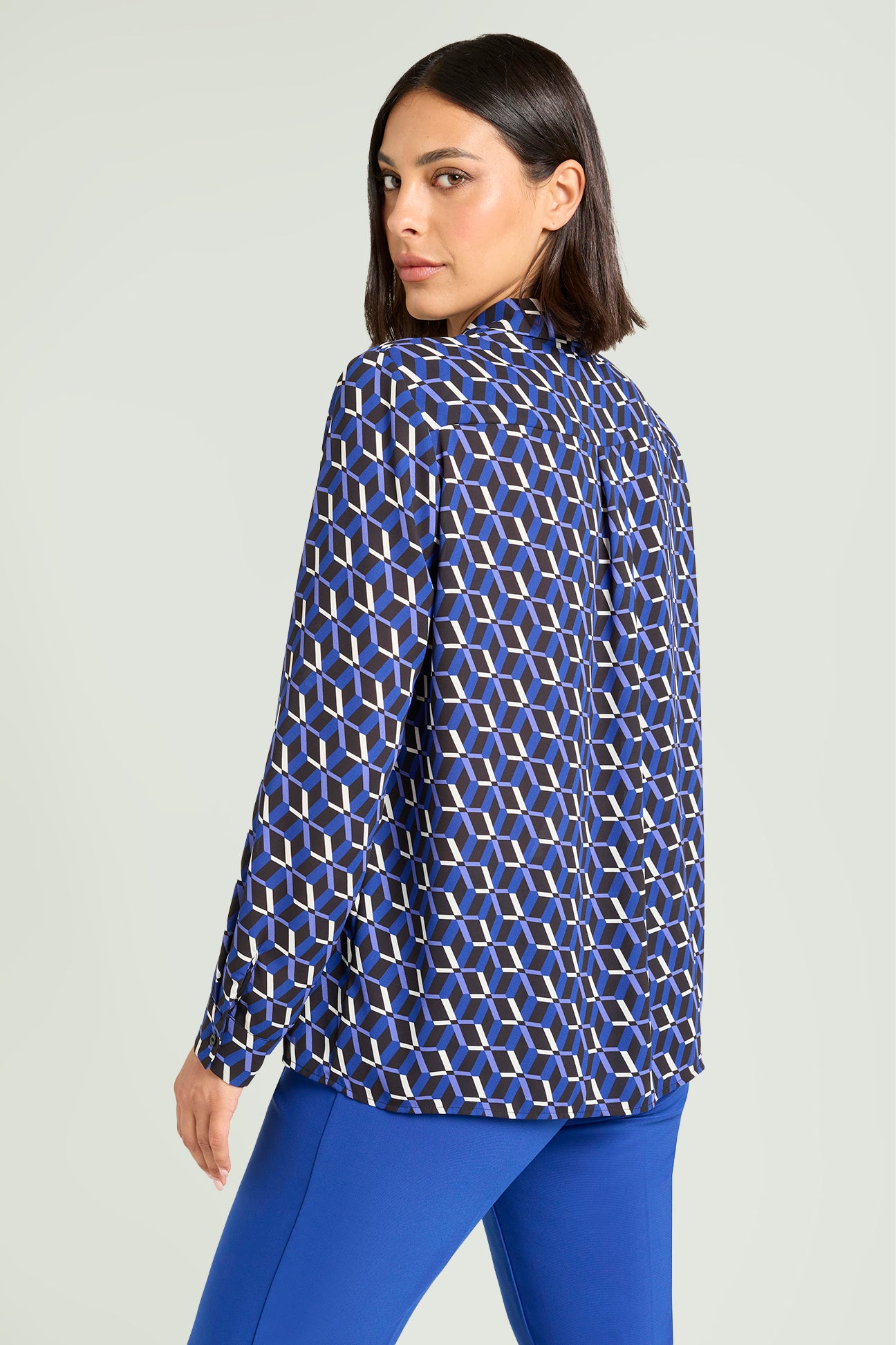 CAMICIA IN DOPPIA GEORGETTE STAMPATA