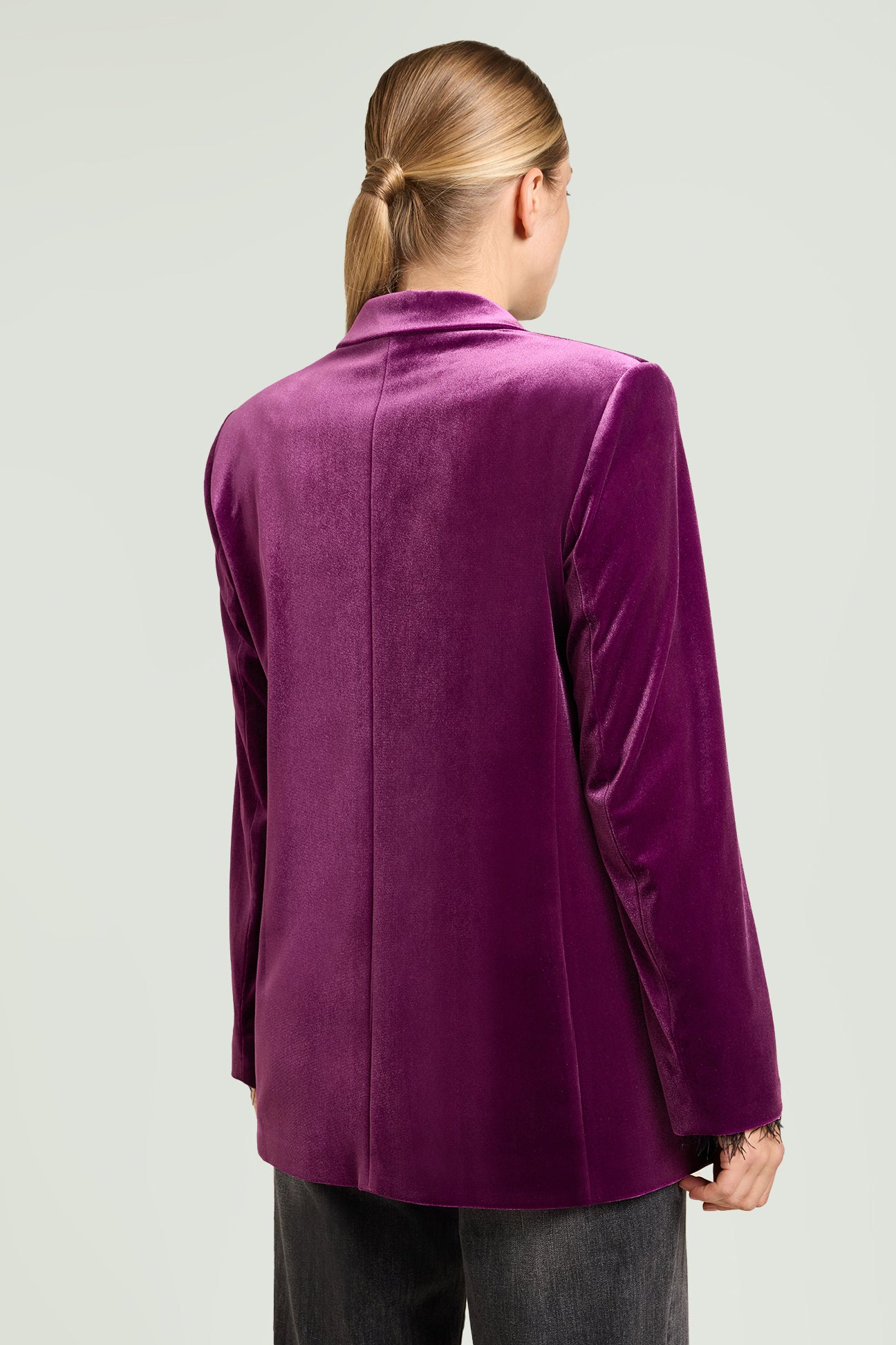 BLAZER IN VELLUTO STRETCH
