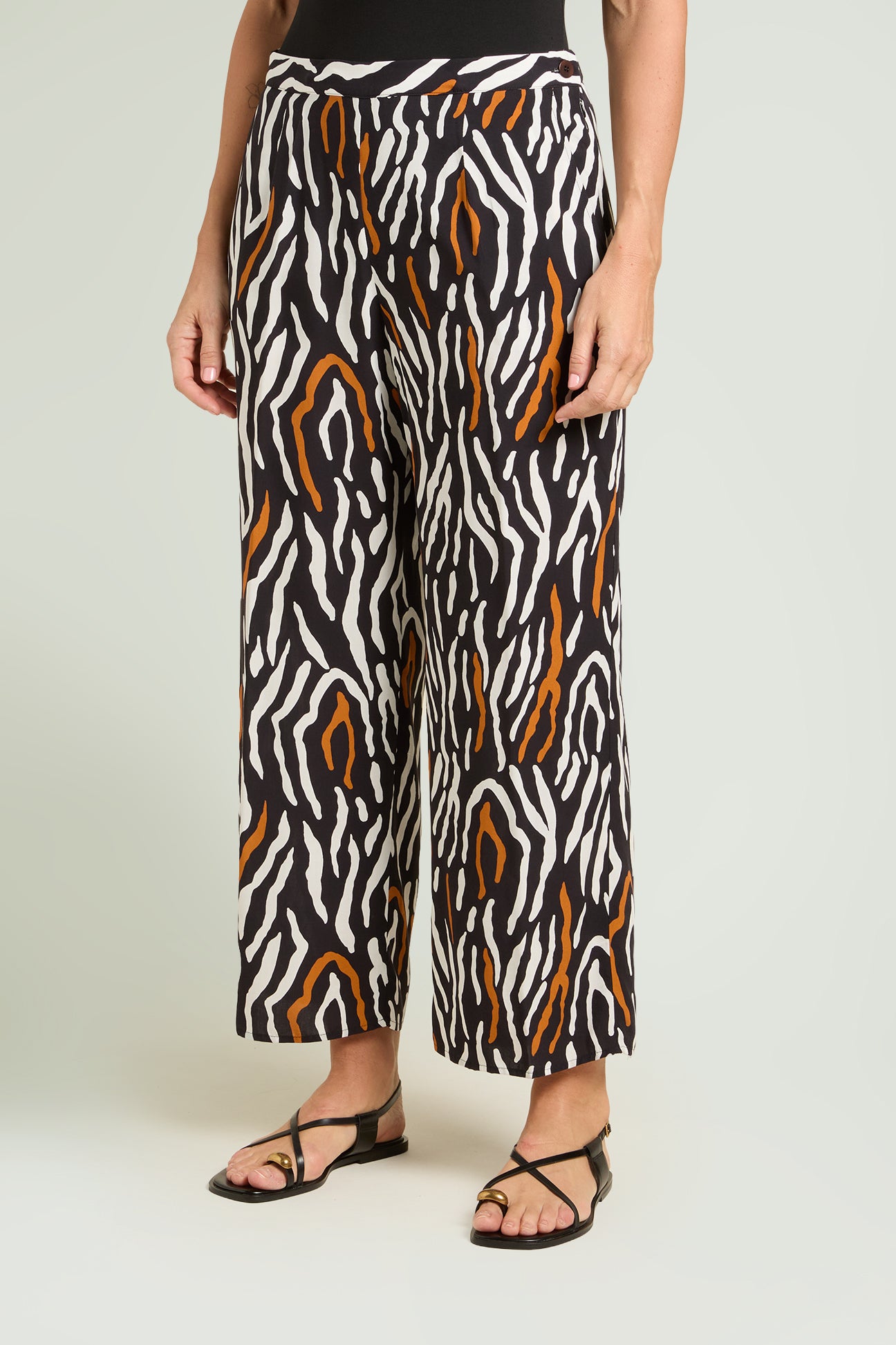 PANTALONI AMPI IN GIAVANESE STAMPATA