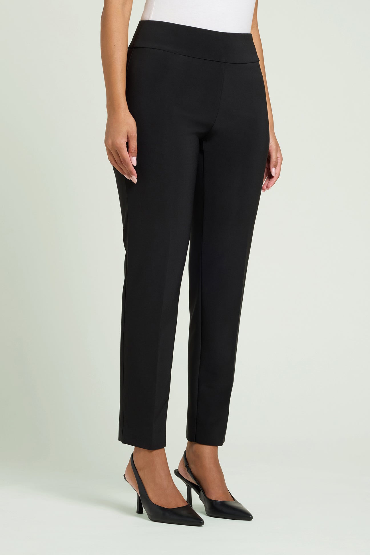PANTALONI PULL-ON A SIGARETTA IN COMPACT STRETCH