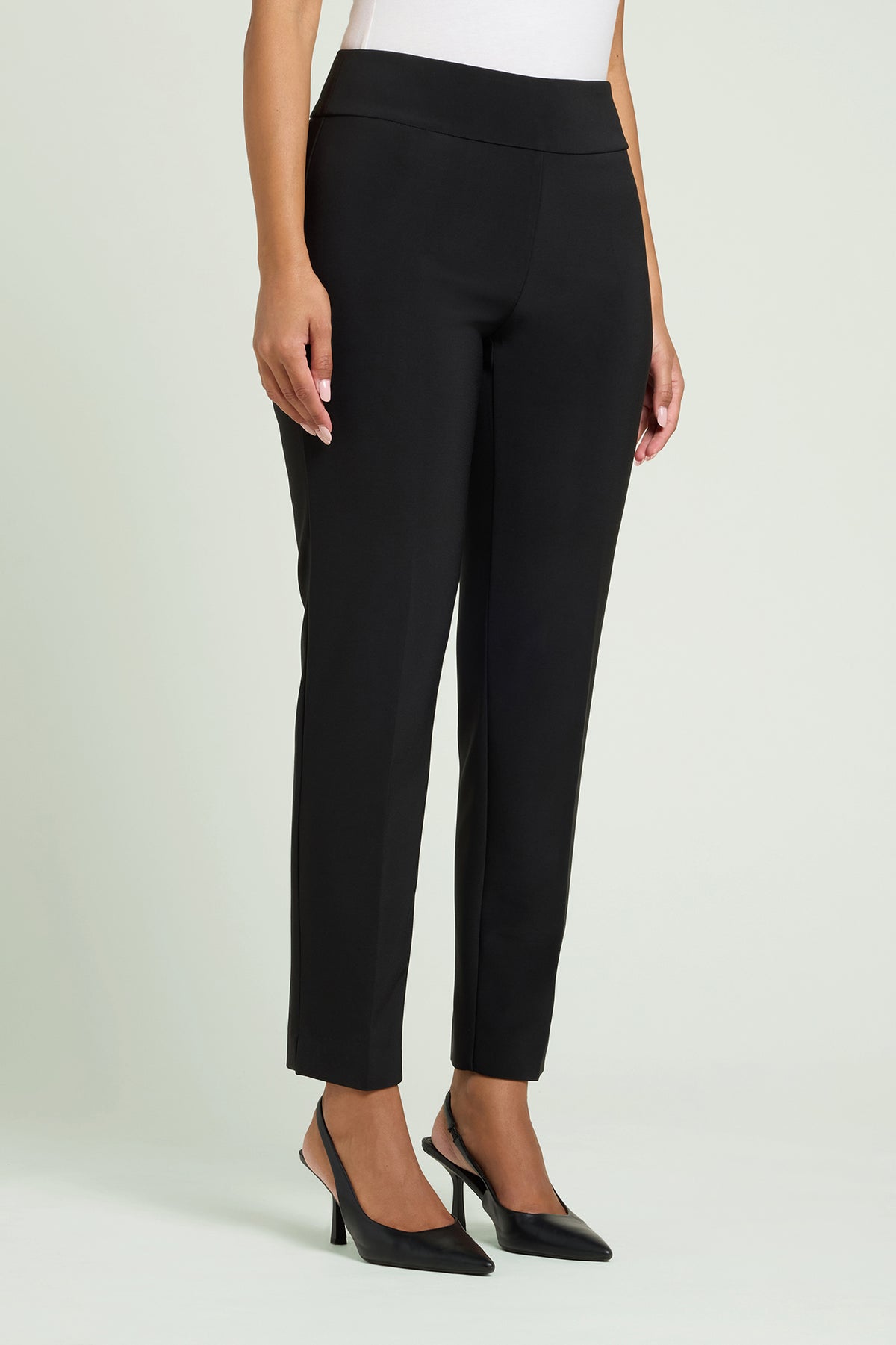 PANTALONI PULL-ON A SIGARETTA IN COMPACT STRETCH