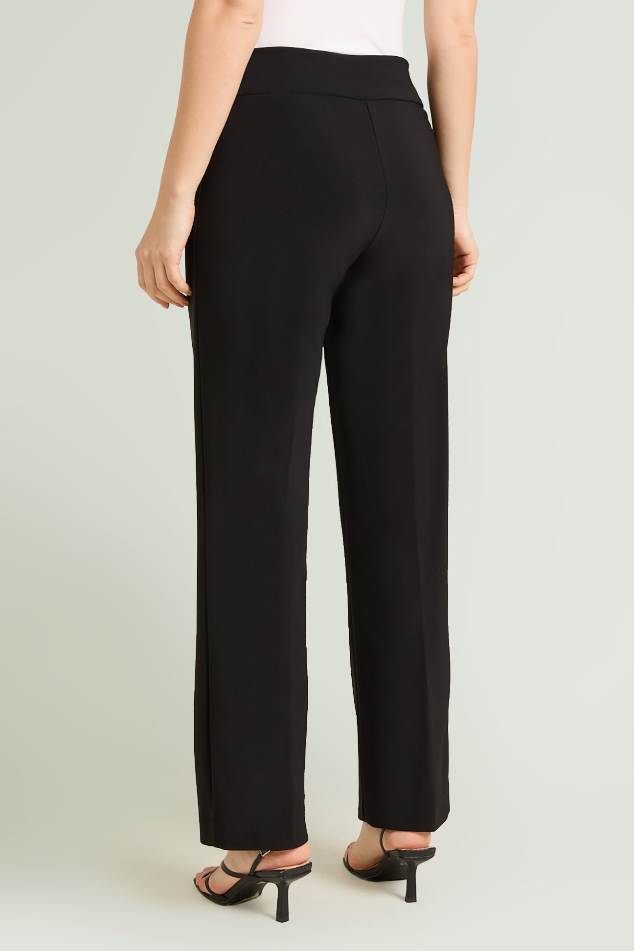 PANTALONI PULL-ON DRITTI IN COMPACT STRETCH
