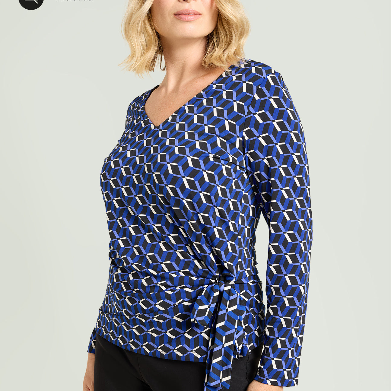 BLUSA STAMPATA IN JERSEY
