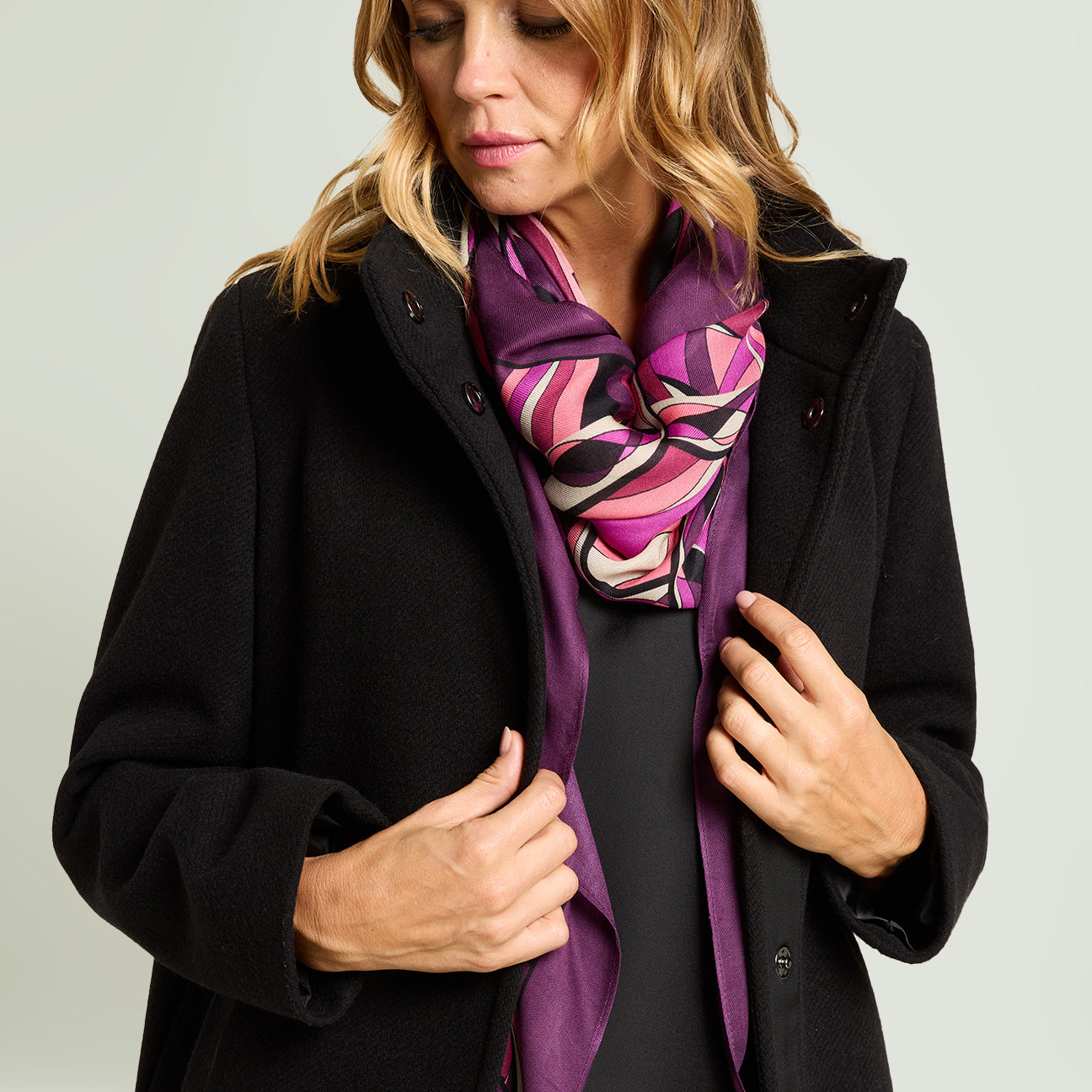 SCIARPA-FOULARD STAMPATA