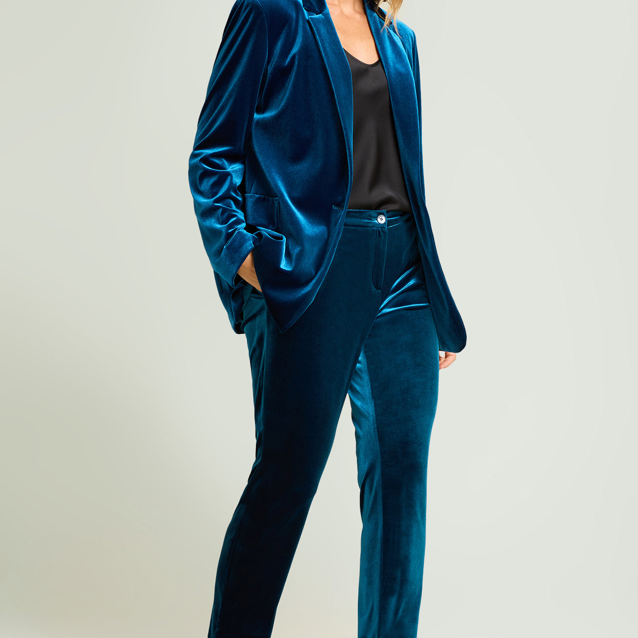 PANTALONI IN VELLUTO STRETCH