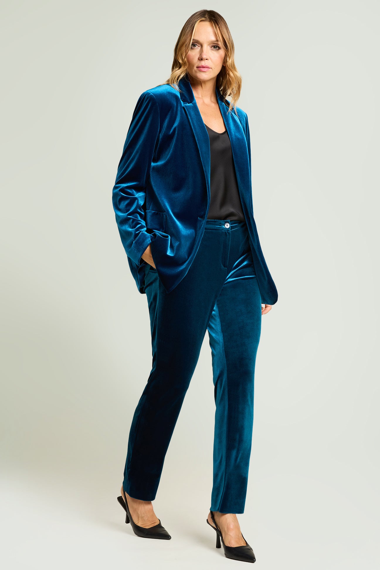 PANTALONI IN VELLUTO STRETCH