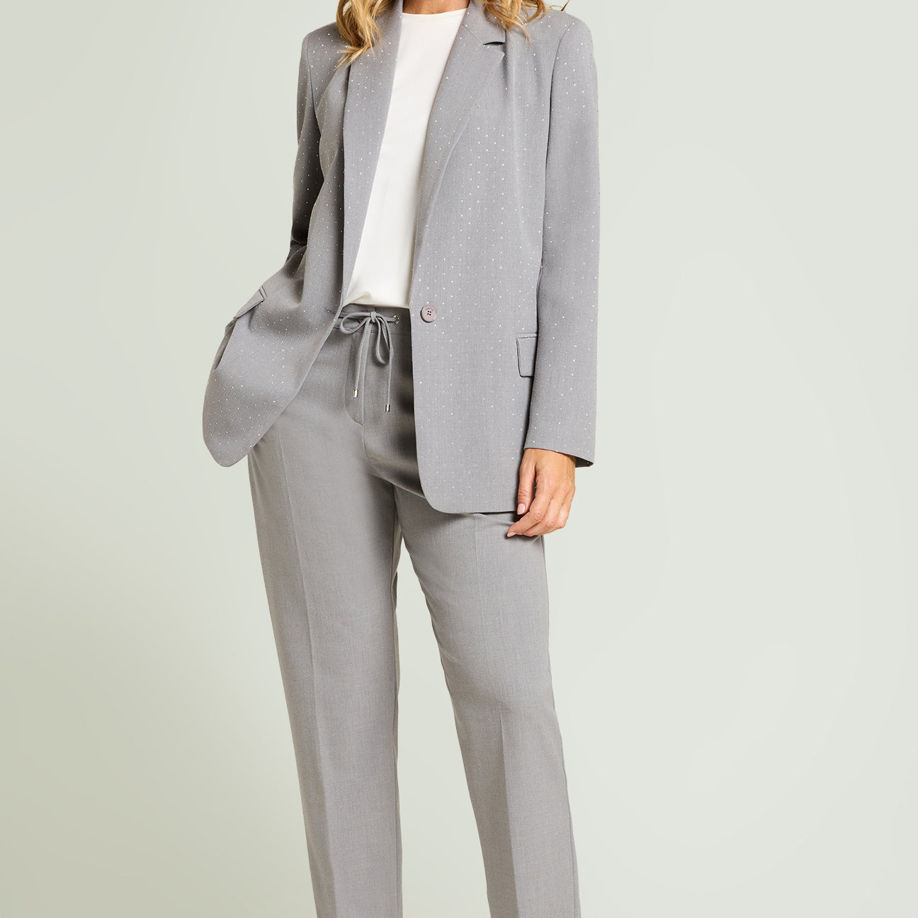 PANTALONI JOGGER IN TELA MELANGE