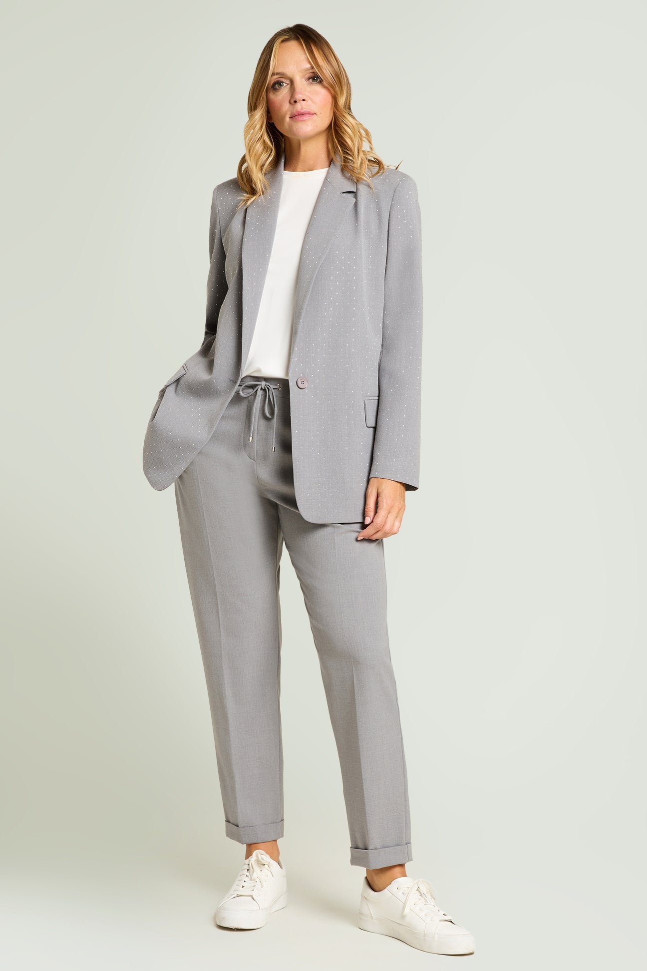 PANTALONI JOGGER IN TELA MELANGE