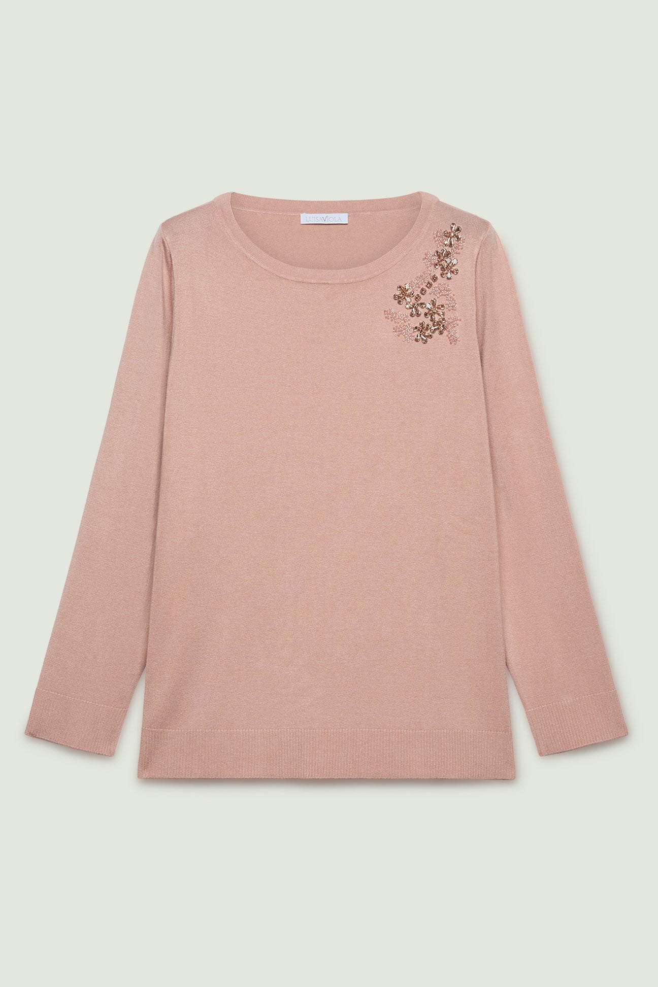 MAGLIA RICAMATA A MANO