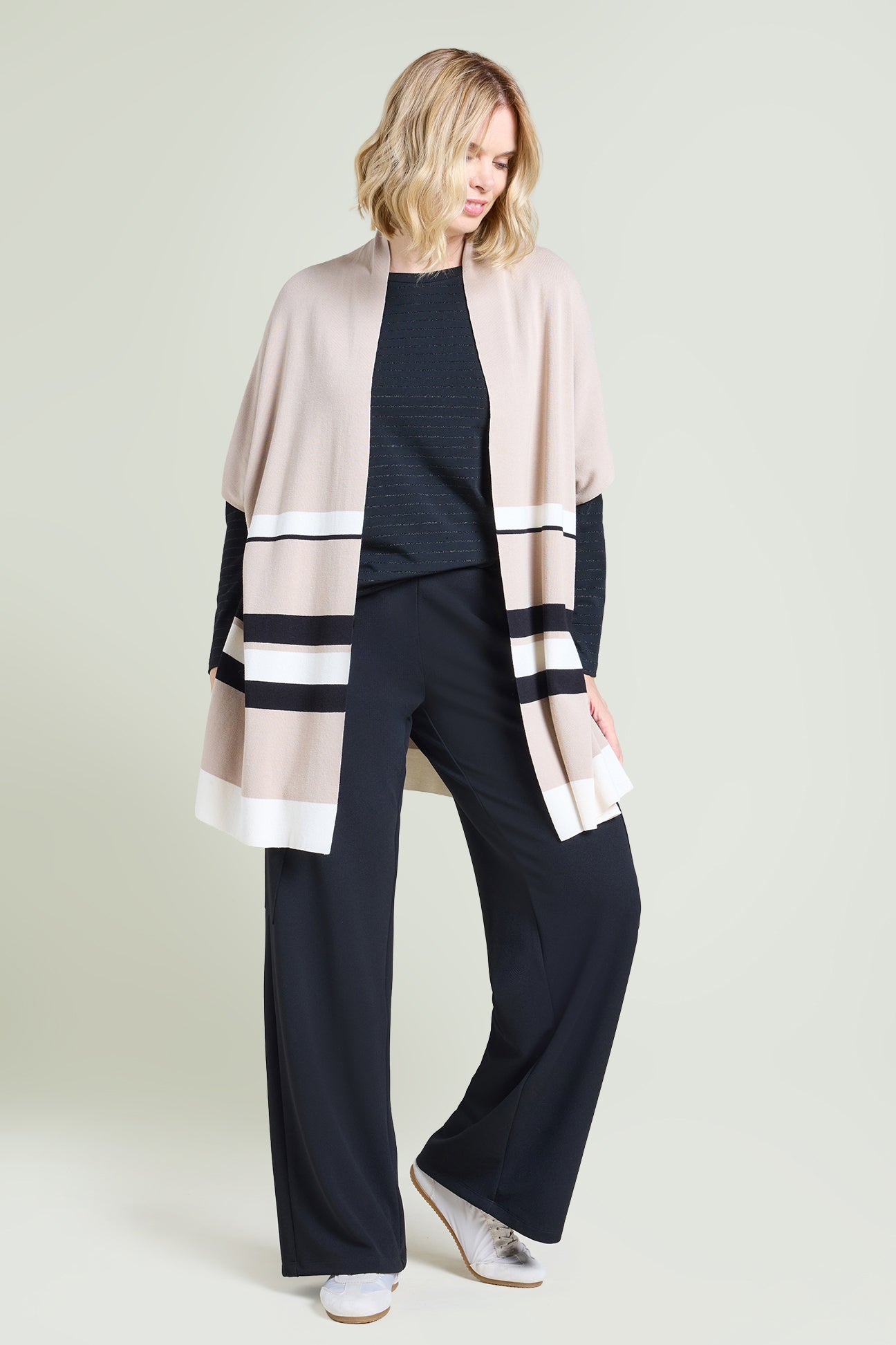 CARDIGAN A RIGHE COLOR BLOCK