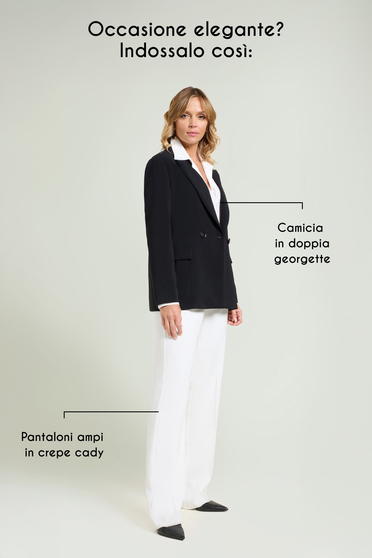 BLAZER DOPPIO PETTO IN CREPE CADY