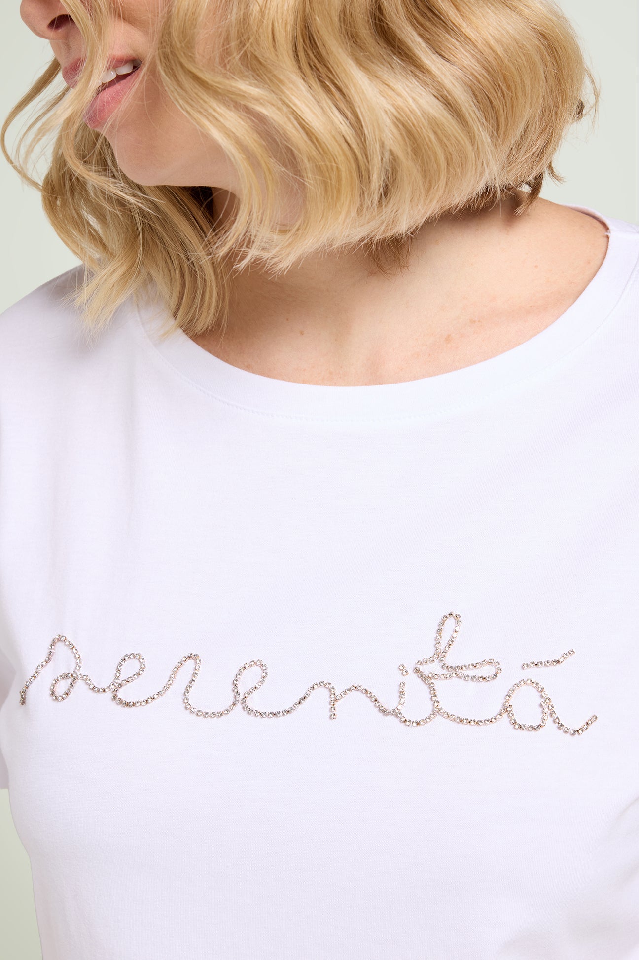 T-SHIRT LETTERING RICAMATA