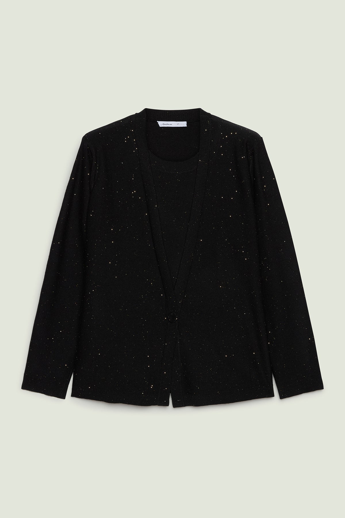 MAGLIA EFFETTO TWIN-SET CON PUNTI LUCE