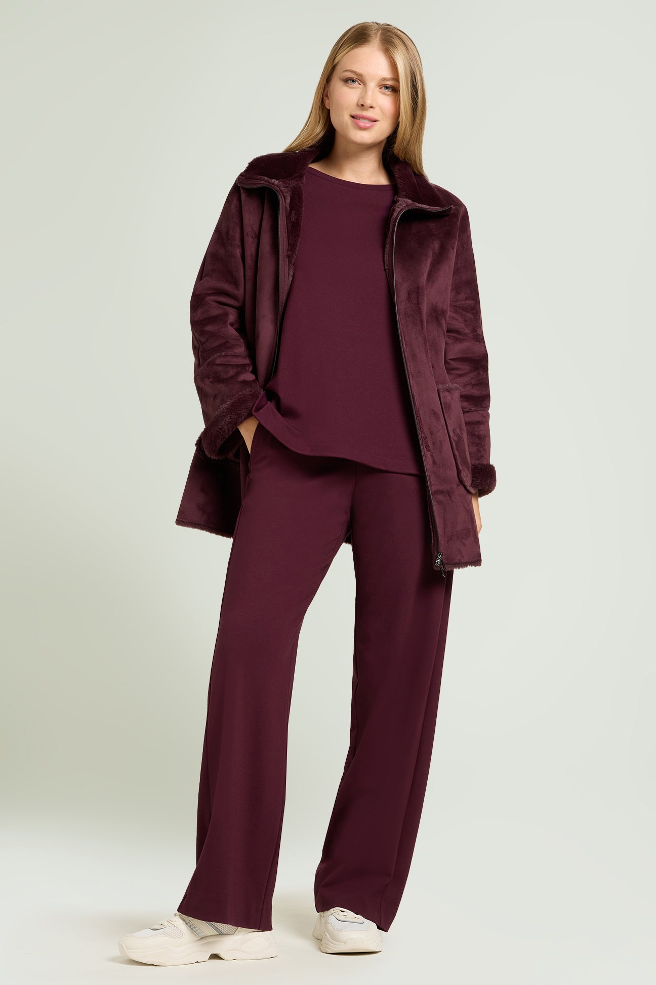 PANTALONI PULL-ON WIDE LEG IN PUNTO MILANO