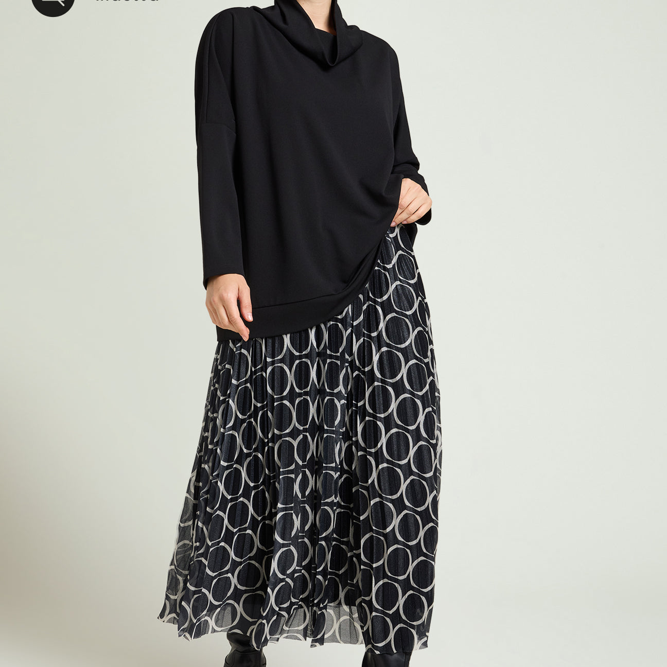 GONNA PLISSE' IN TULLE STAMPATO