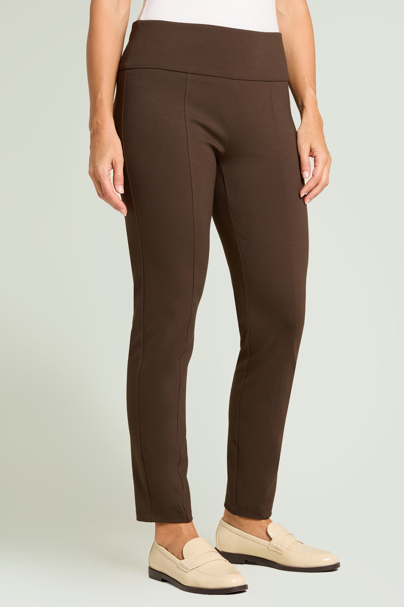 PANTALONI PULL-ON SKINNY CON BASCHINA