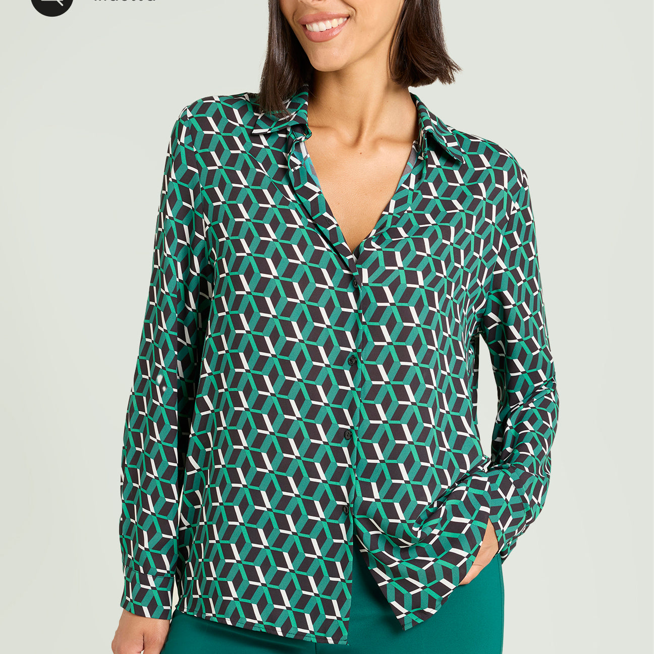 CAMICIA IN DOPPIA GEORGETTE STAMPATA