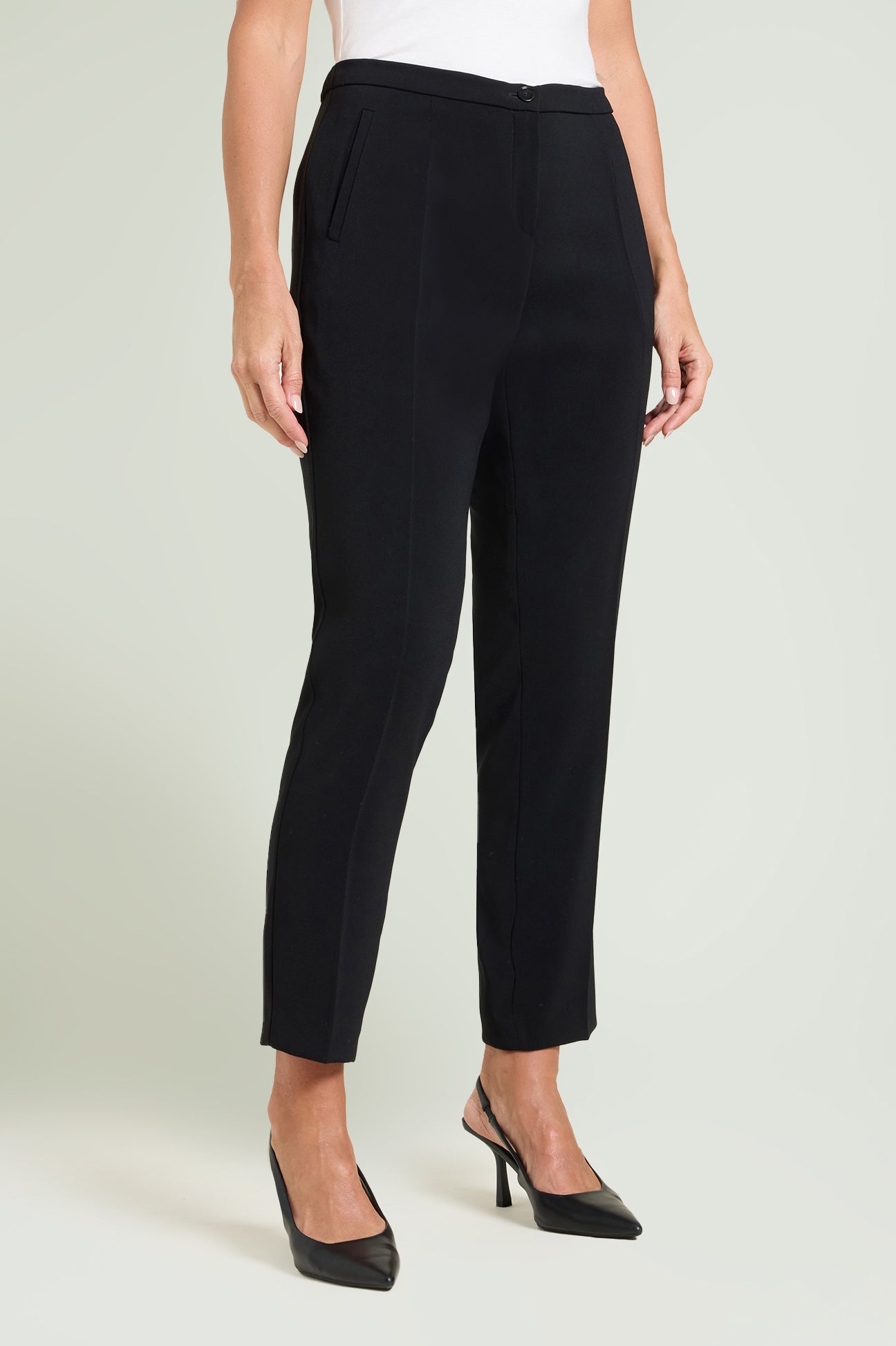 PANTALONI A SIGARETTA IN CREPE CADY