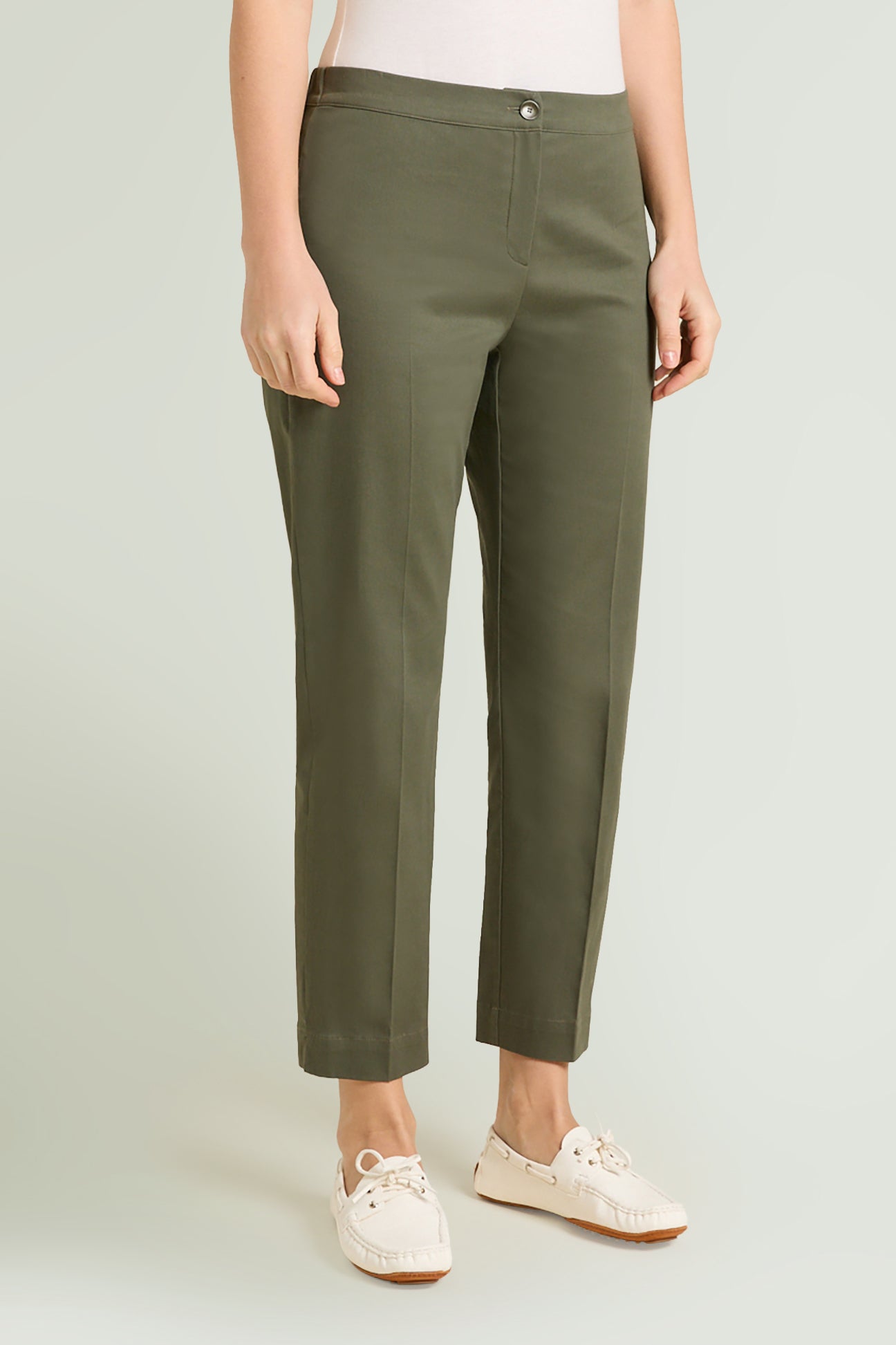 PANTALONI A SIGARETTA IN RASATELLO