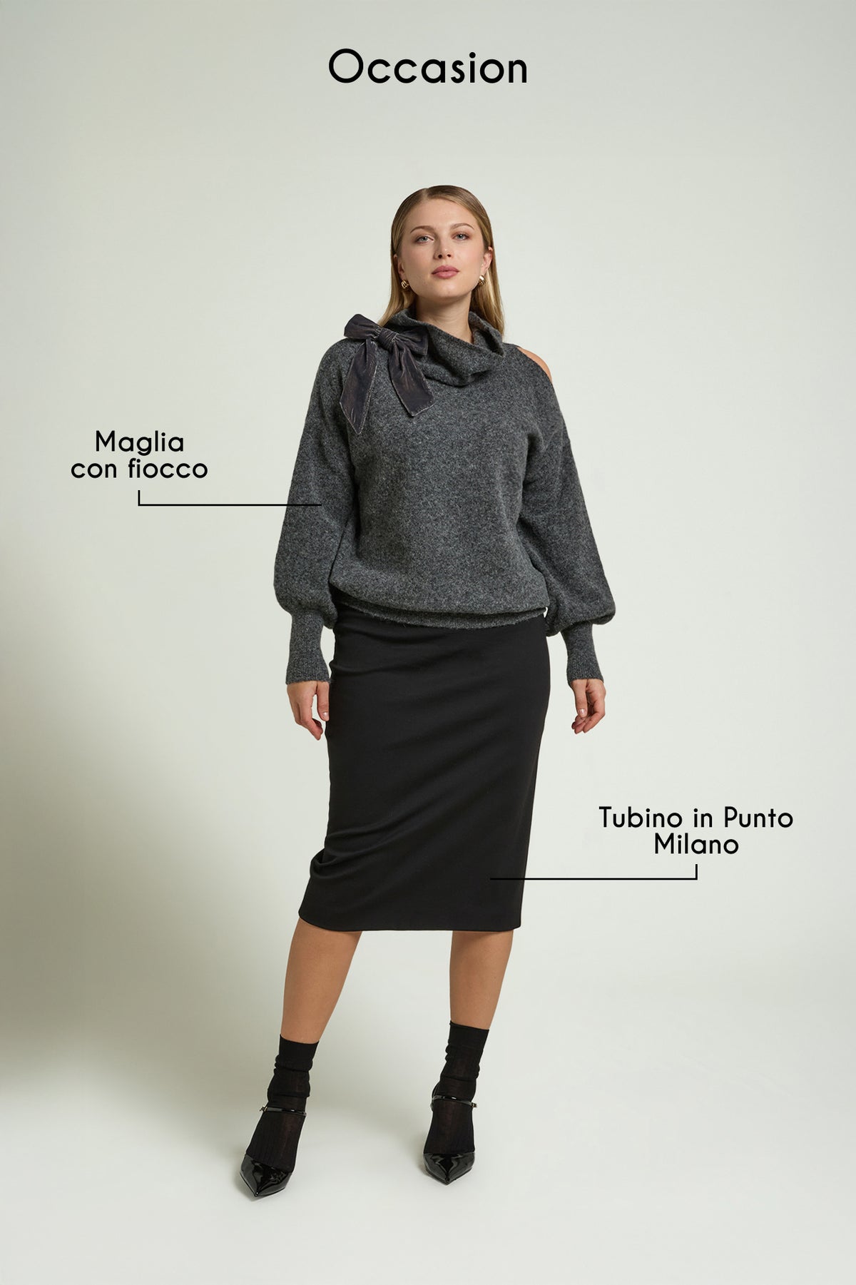 MAGLIA CUT-OFF CON SPILLA IN VELLUTO