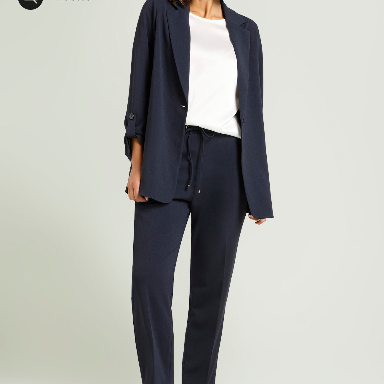 PANTALONI PULL-ON JOGGER IN SCUBA CREPE