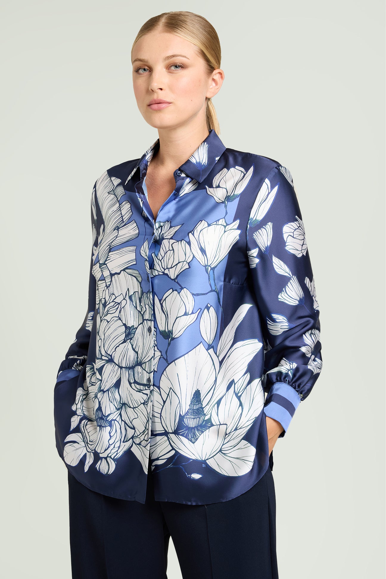 CAMICIA IN RASO STAMPATO