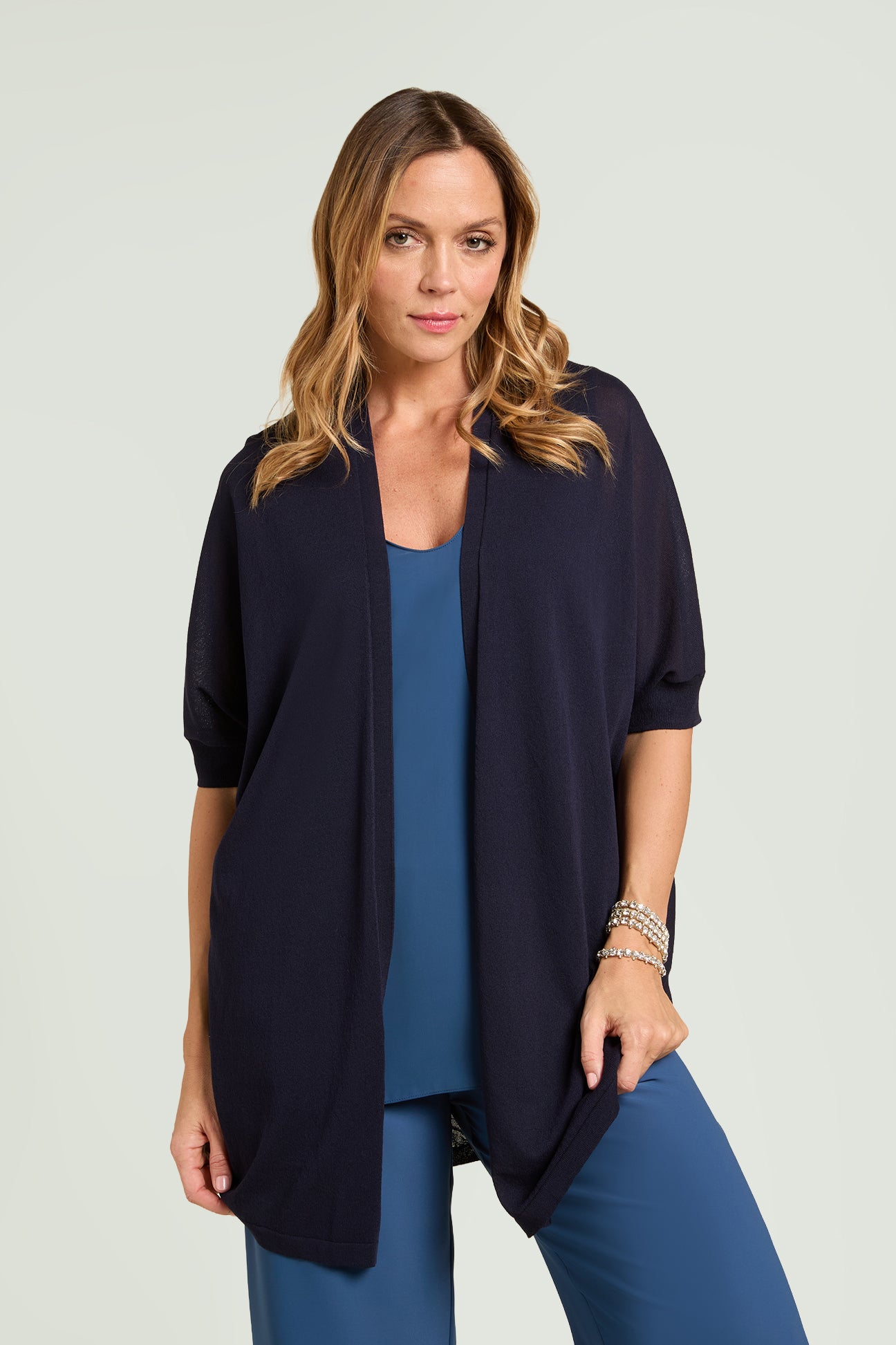 CARDIGAN IN VISCOSA CREPE