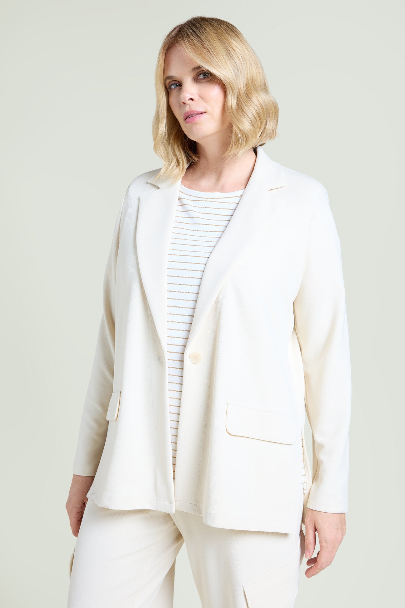 GIACCA INFORMALE IN SCUBA TWILL